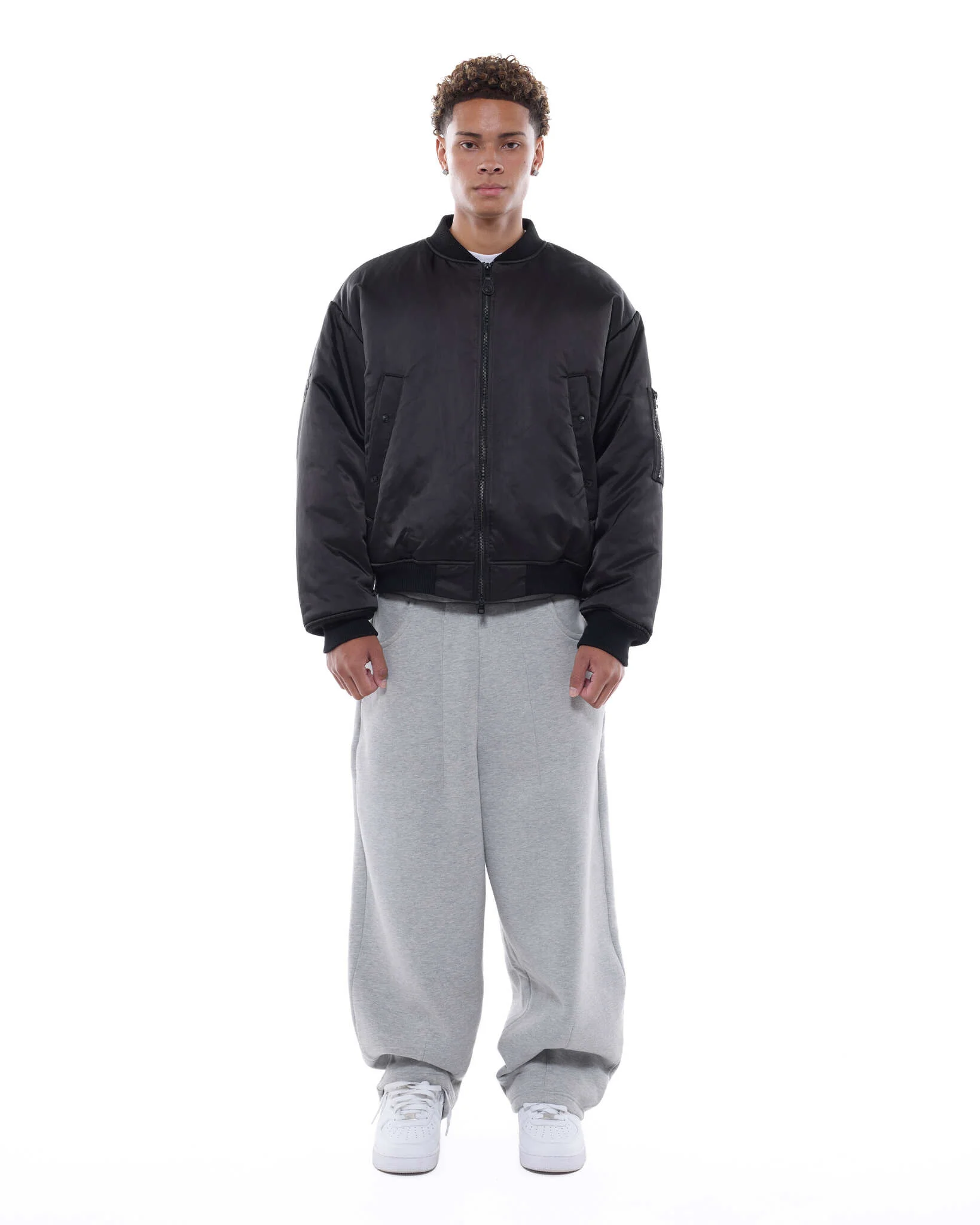 BOMBER JACKET - BLACK - Image 3