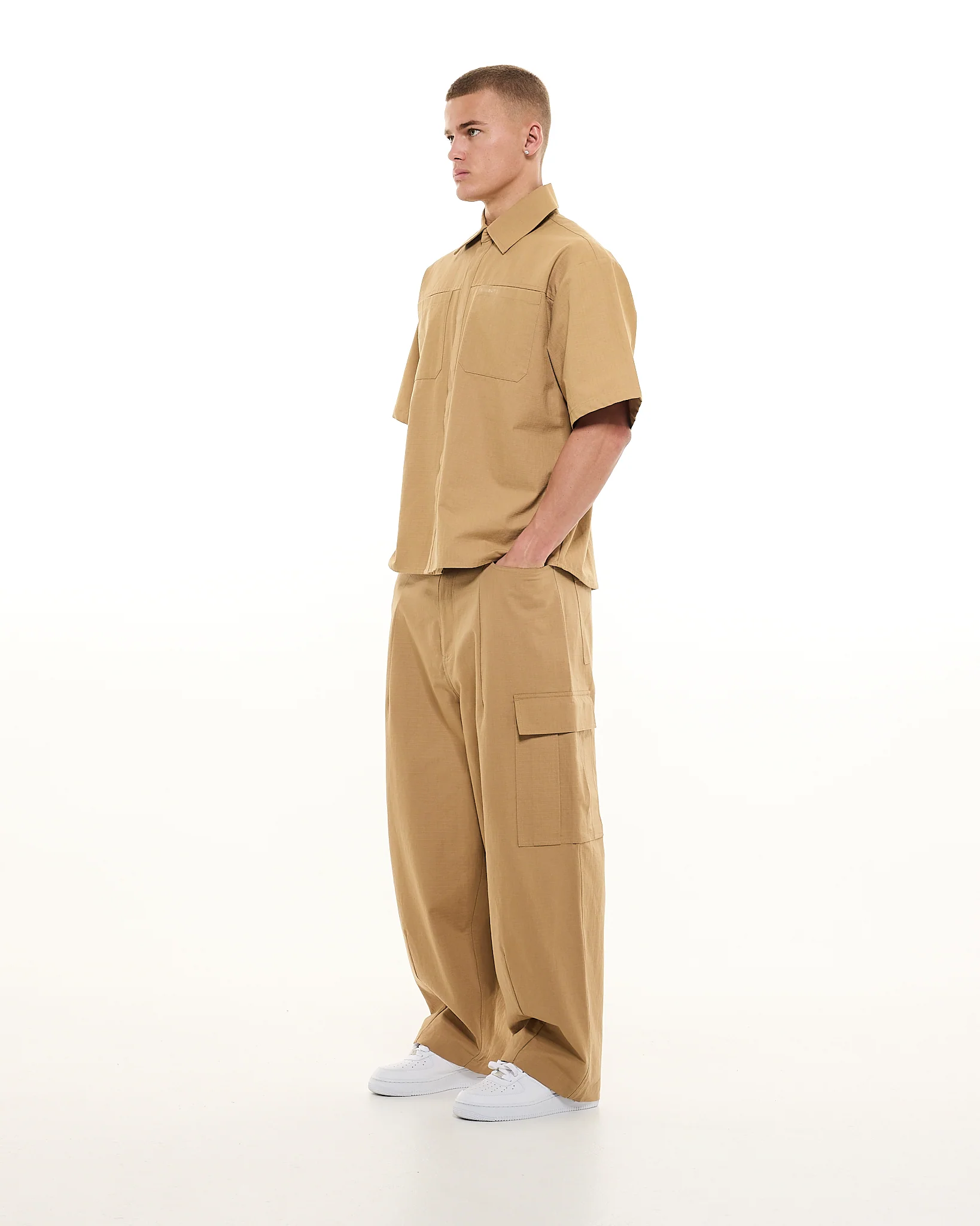 CARGO SS SHIRT - TAN - Image 5