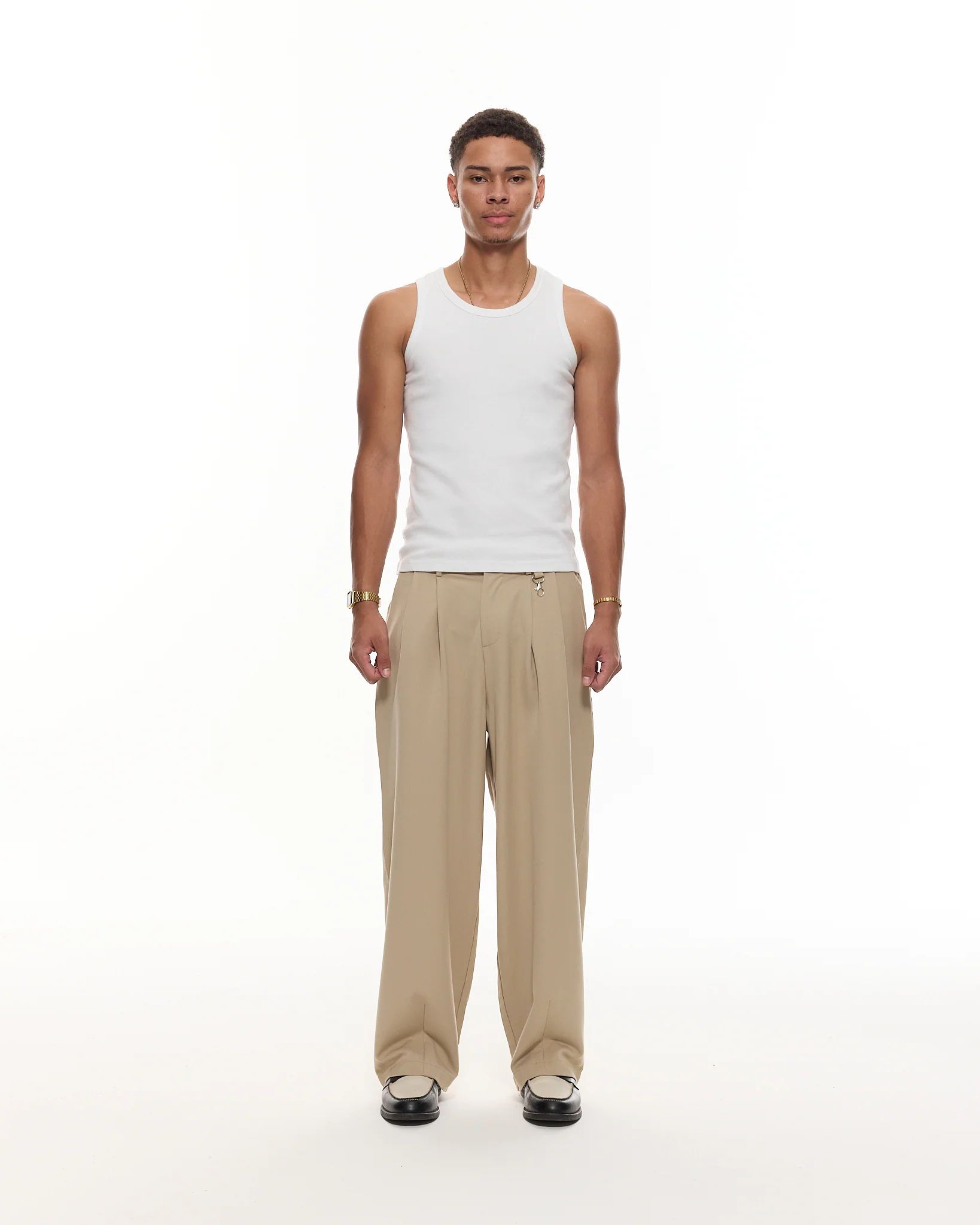 PLEATED PANT - SAND - Image 8