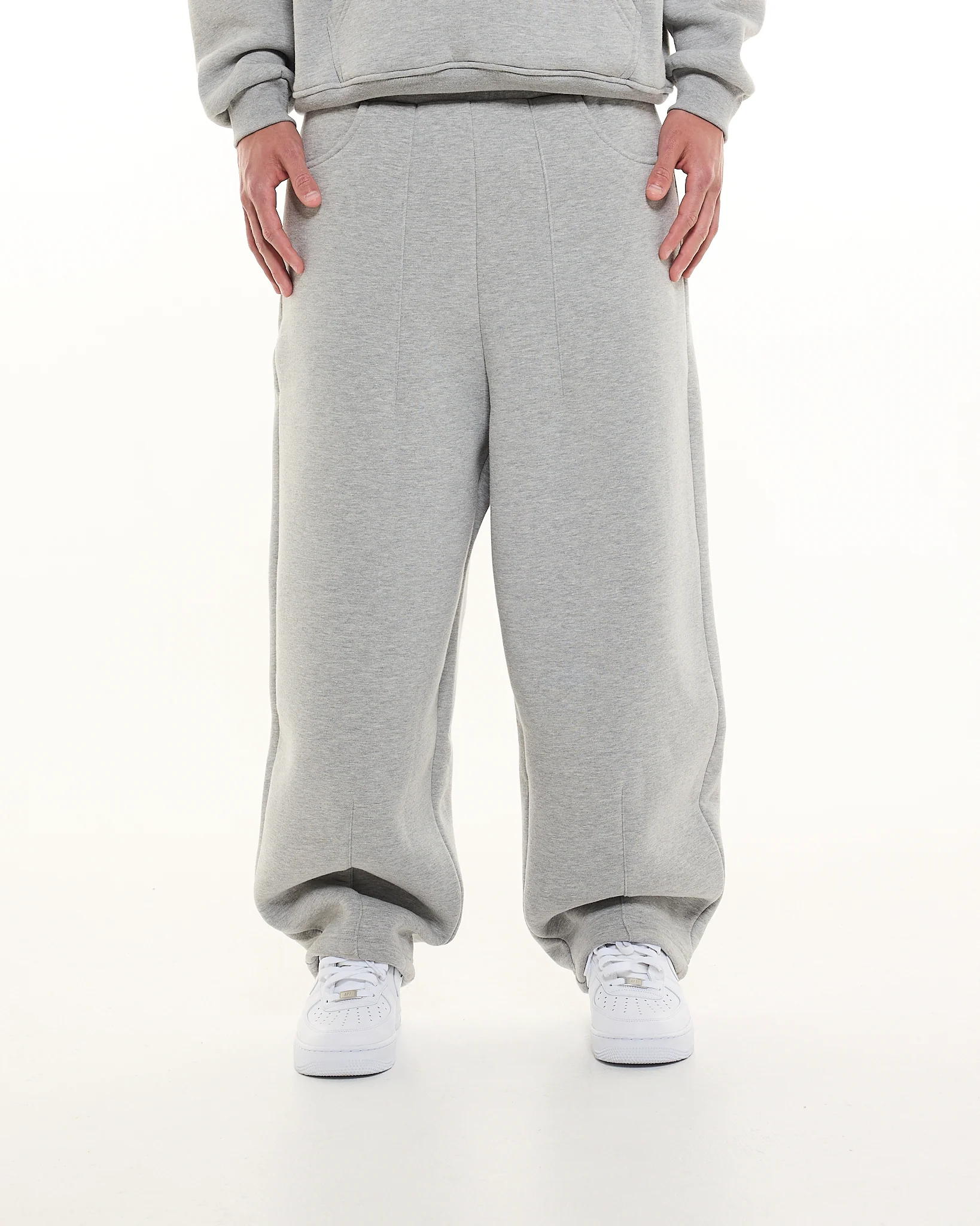 COZY STRAIGHT LEG SWEATS - GREY - Image 2