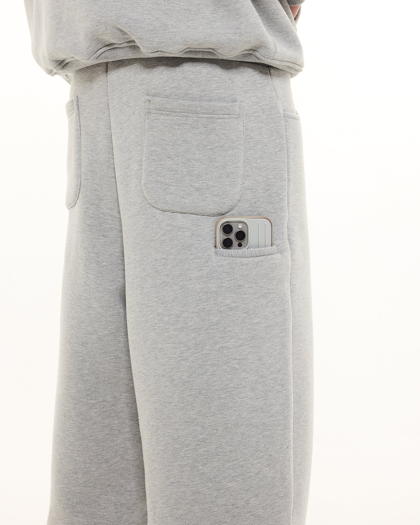 COZY STRAIGHT LEG SWEATS - GREY - Image 9