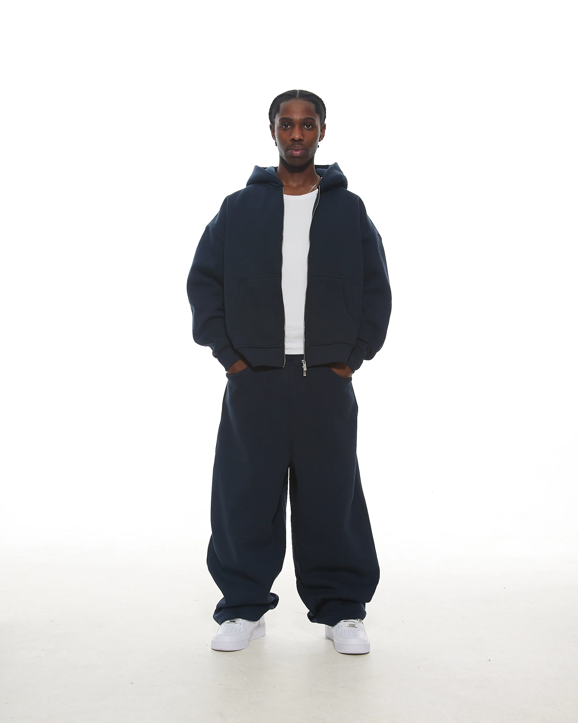 COZY STRAIGHT LEG SWEATS - NAVY - Image 4