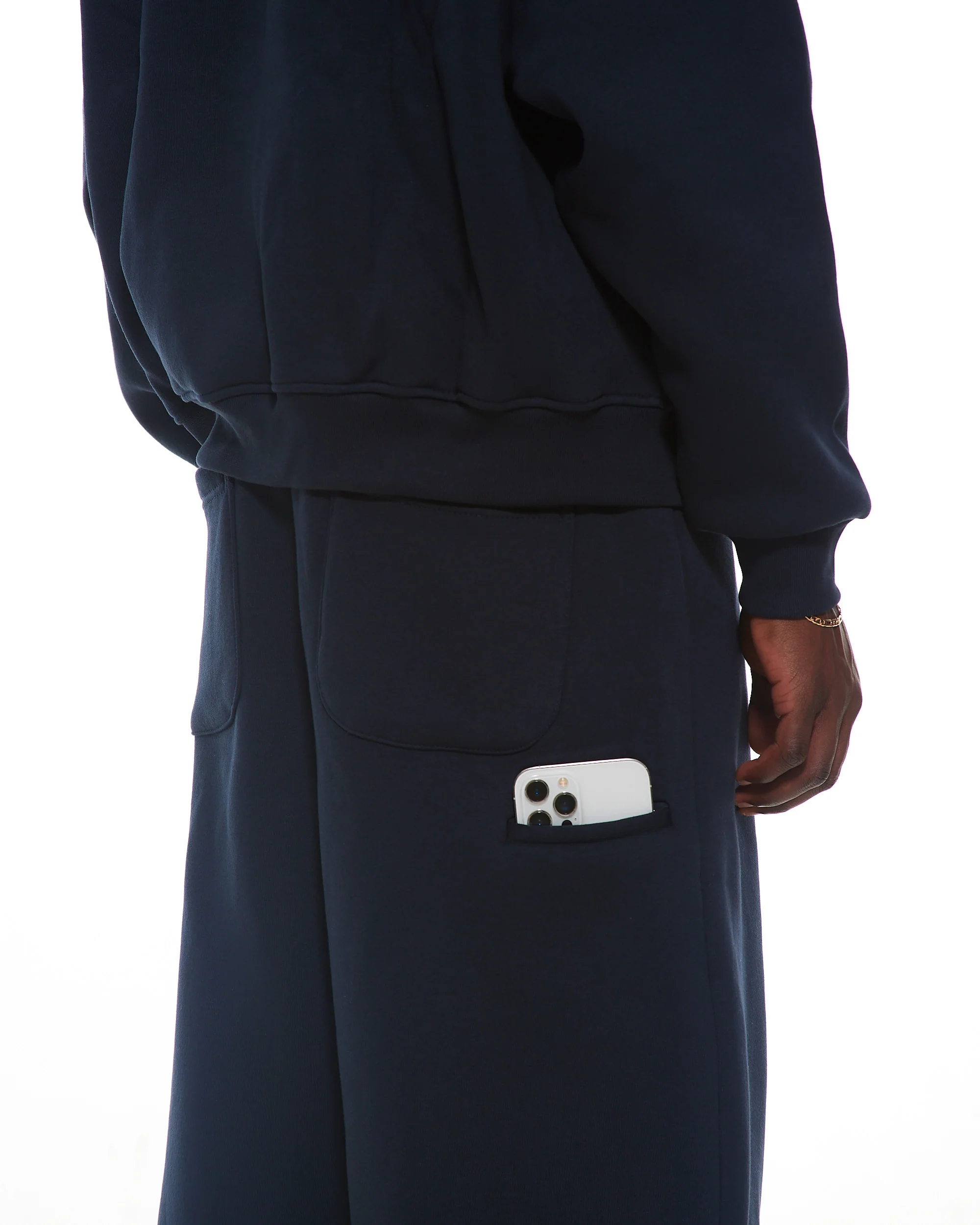 COZY STRAIGHT LEG SWEATS - NAVY - Image 7