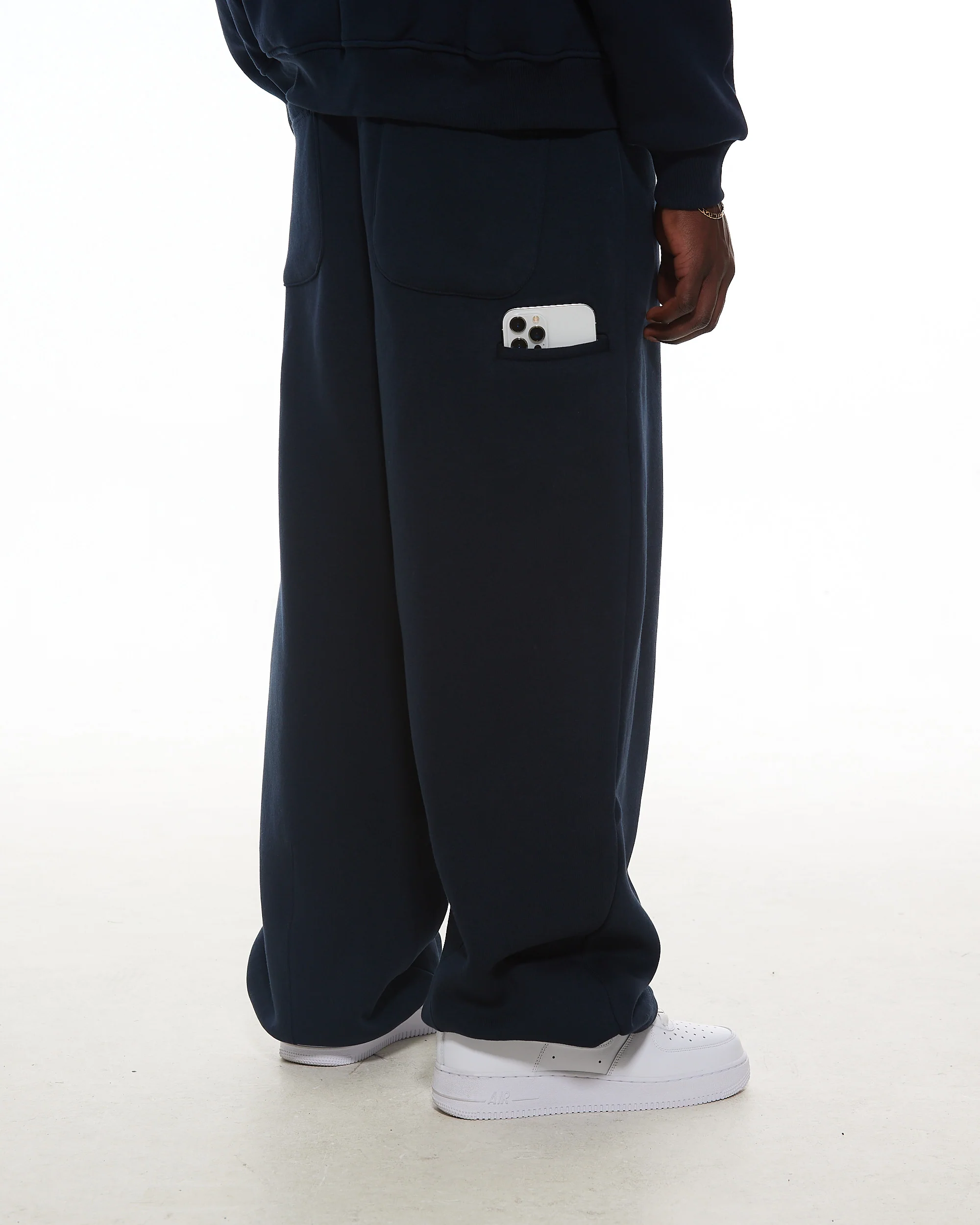 COZY STRAIGHT LEG SWEATS - NAVY - Image 9