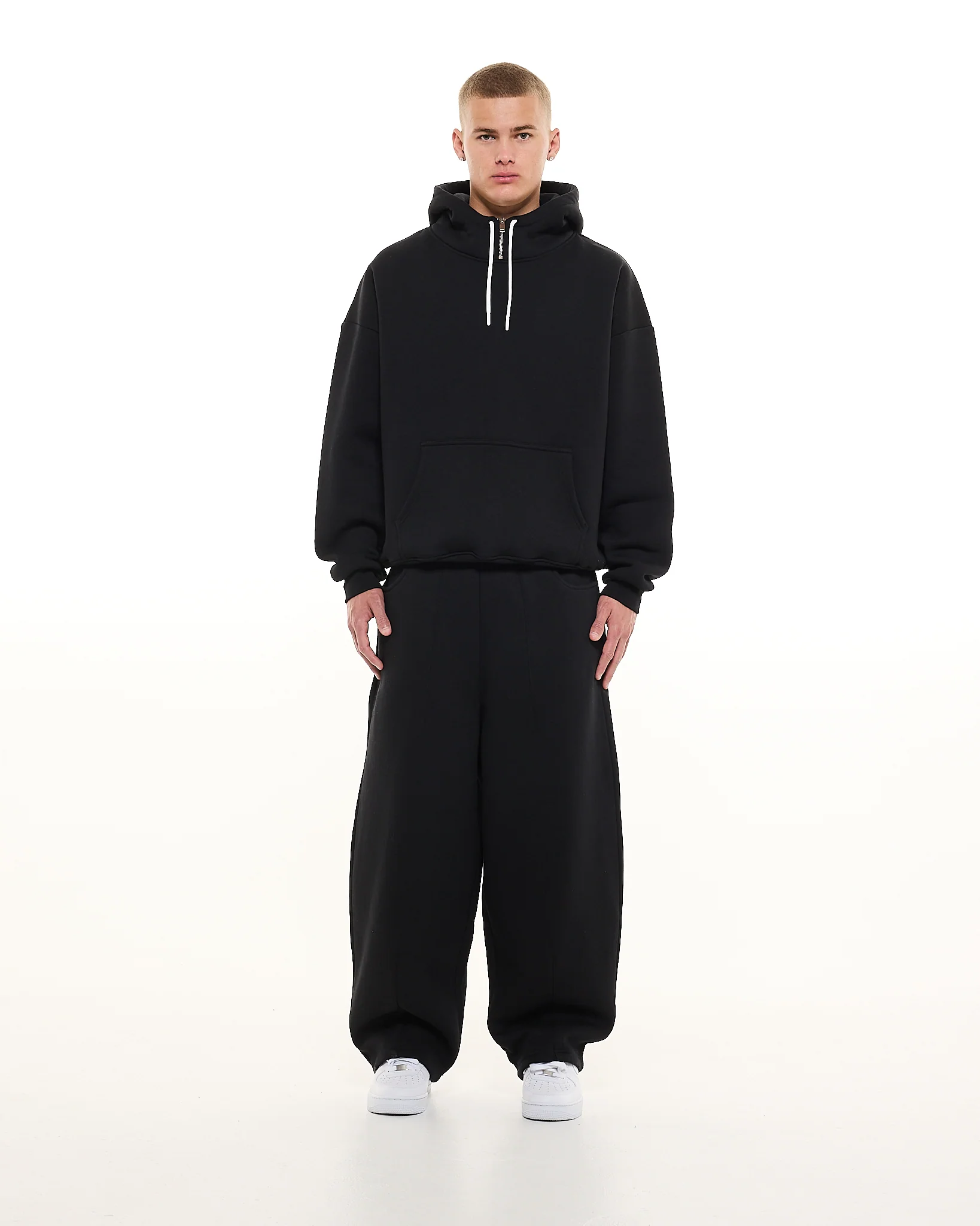 COZY TECH HOODIE - BLACK - Image 3