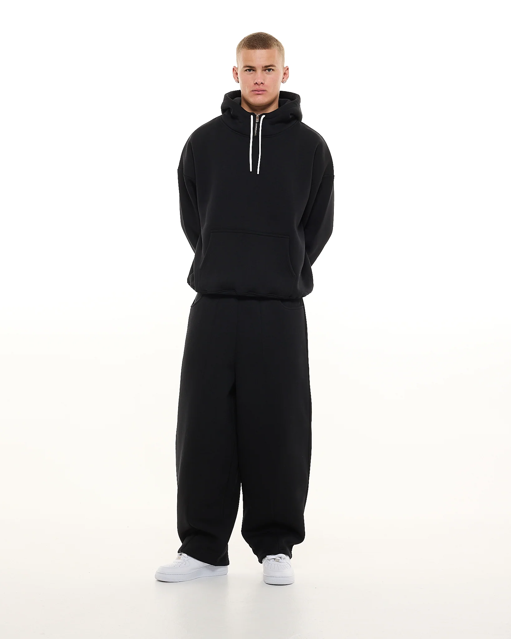 COZY TECH HOODIE - BLACK - Image 5