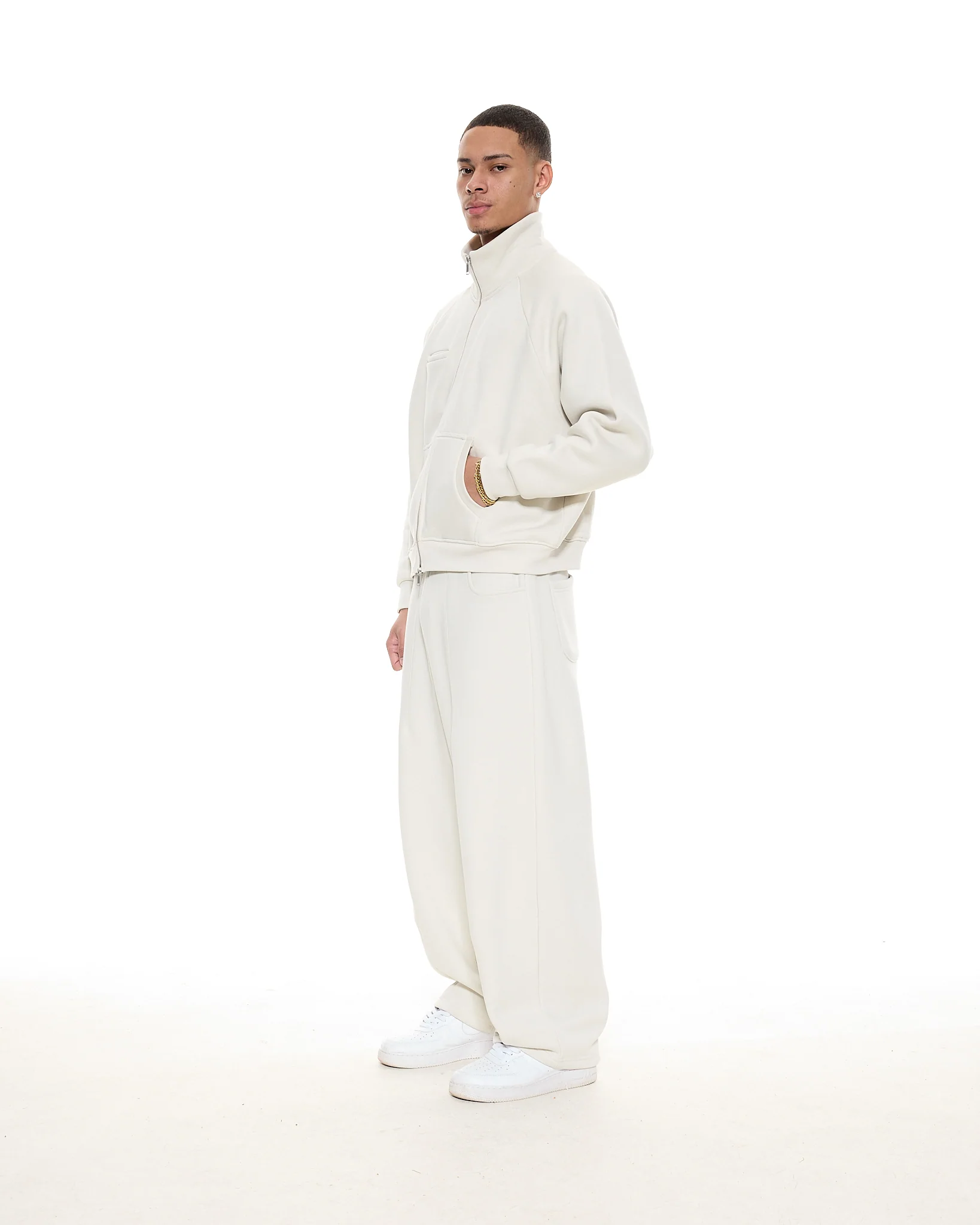 COZY TRACK JACKET - CHALK - Image 4