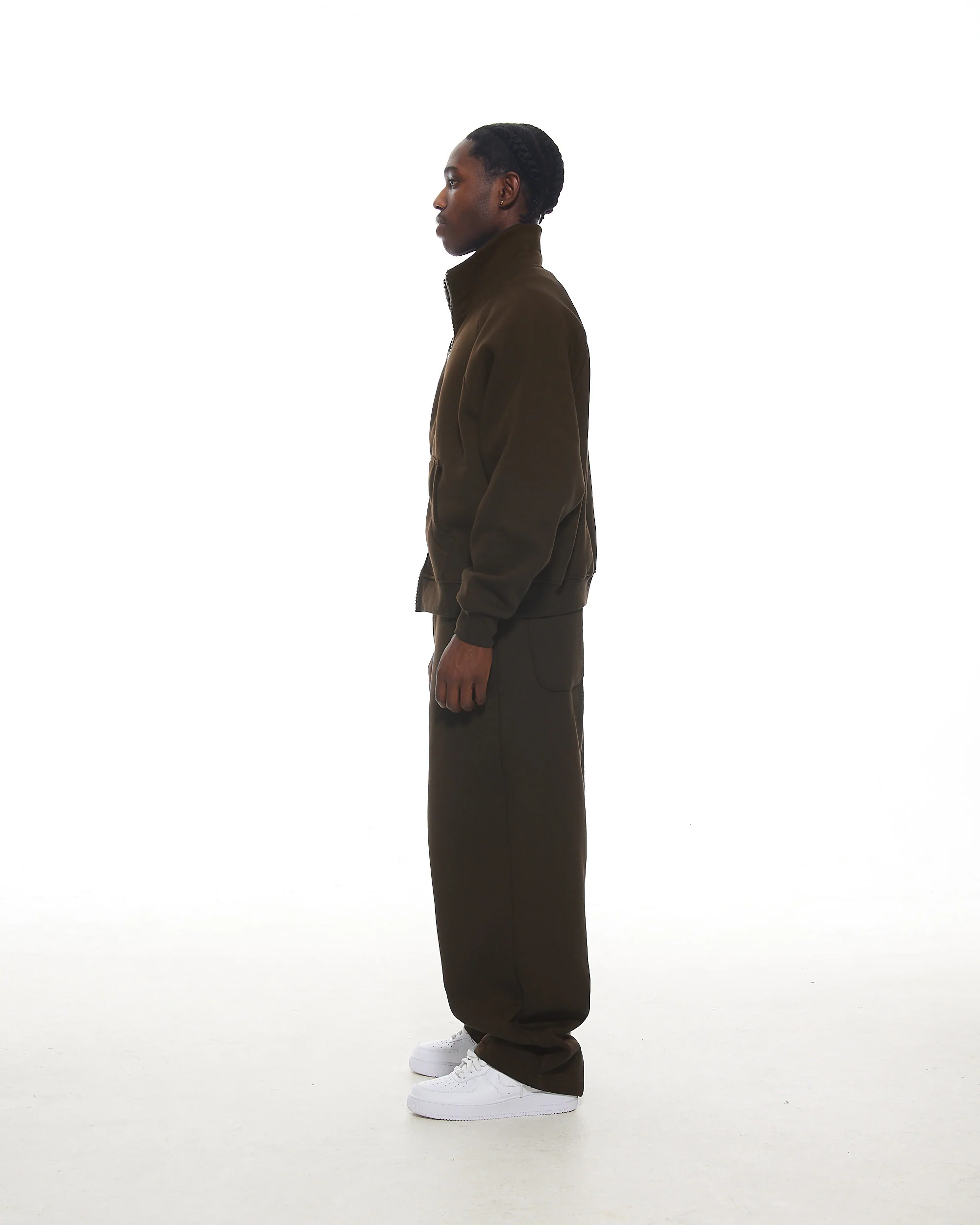 COZY TRACK JACKET - COFFEE - Image 3