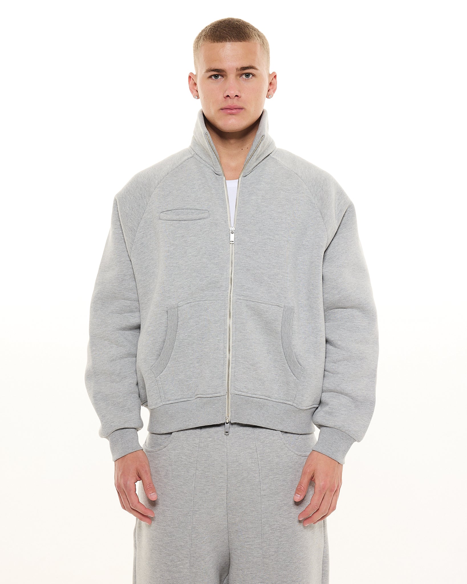 COZY TRACK JACKET - GREY - Image 2