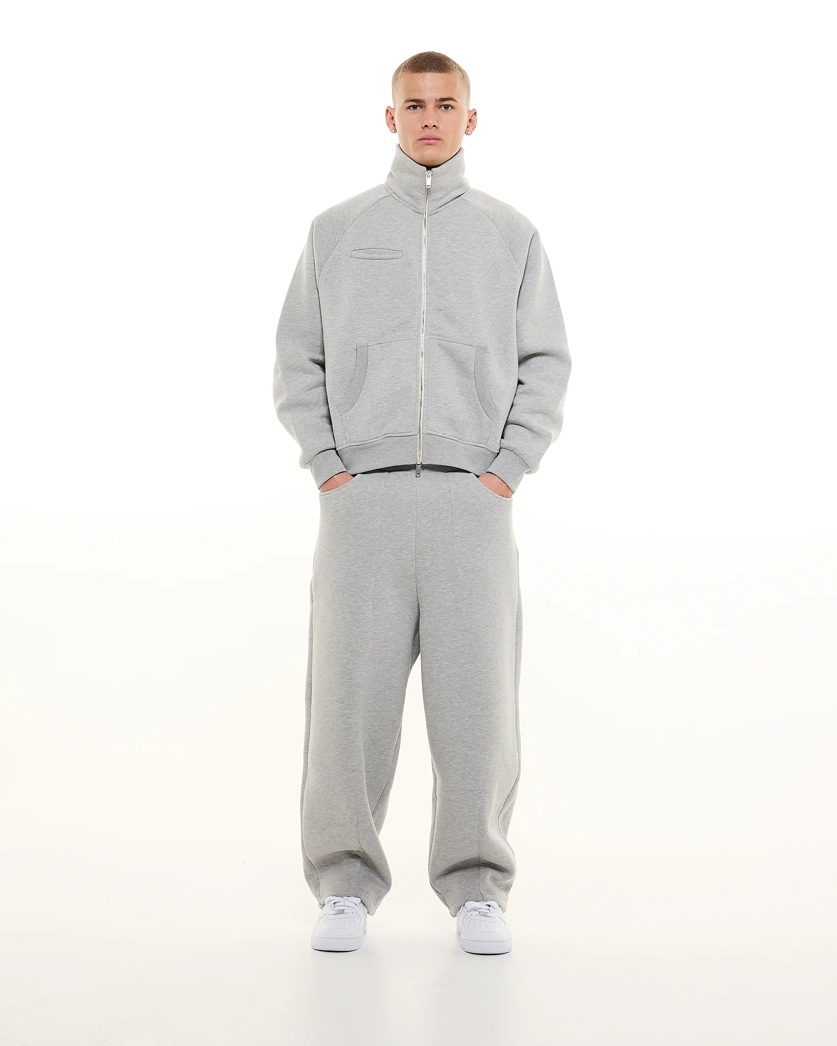 COZY TRACK JACKET - GREY - Image 3