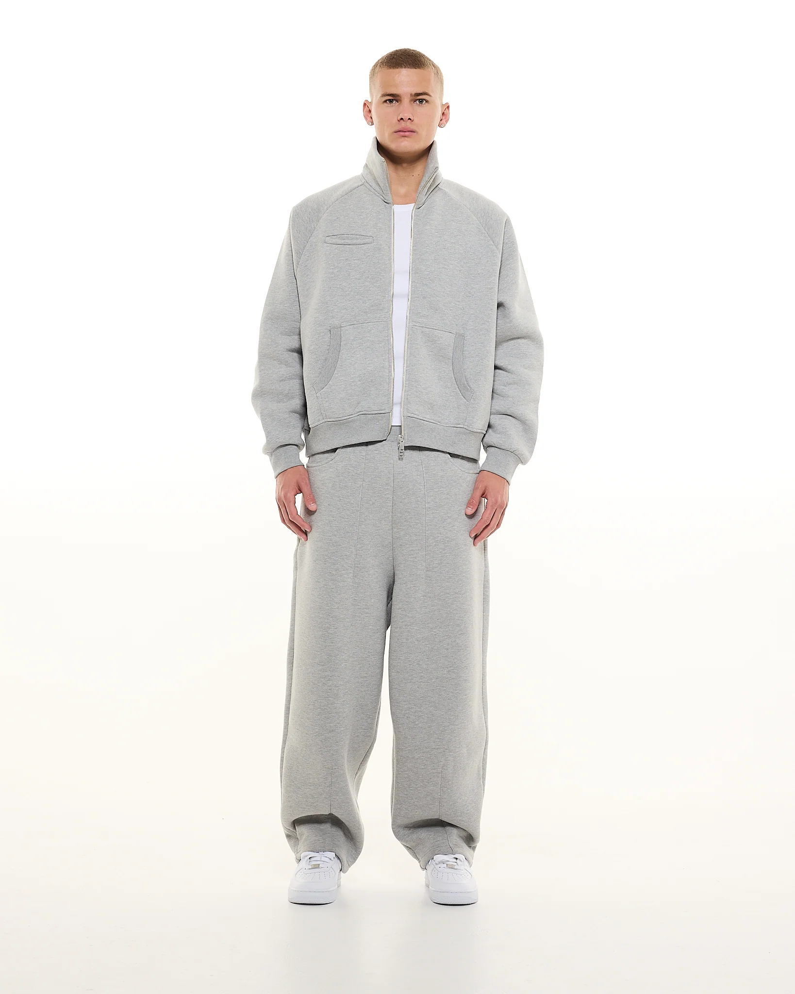 COZY TRACK JACKET - GREY - Image 5