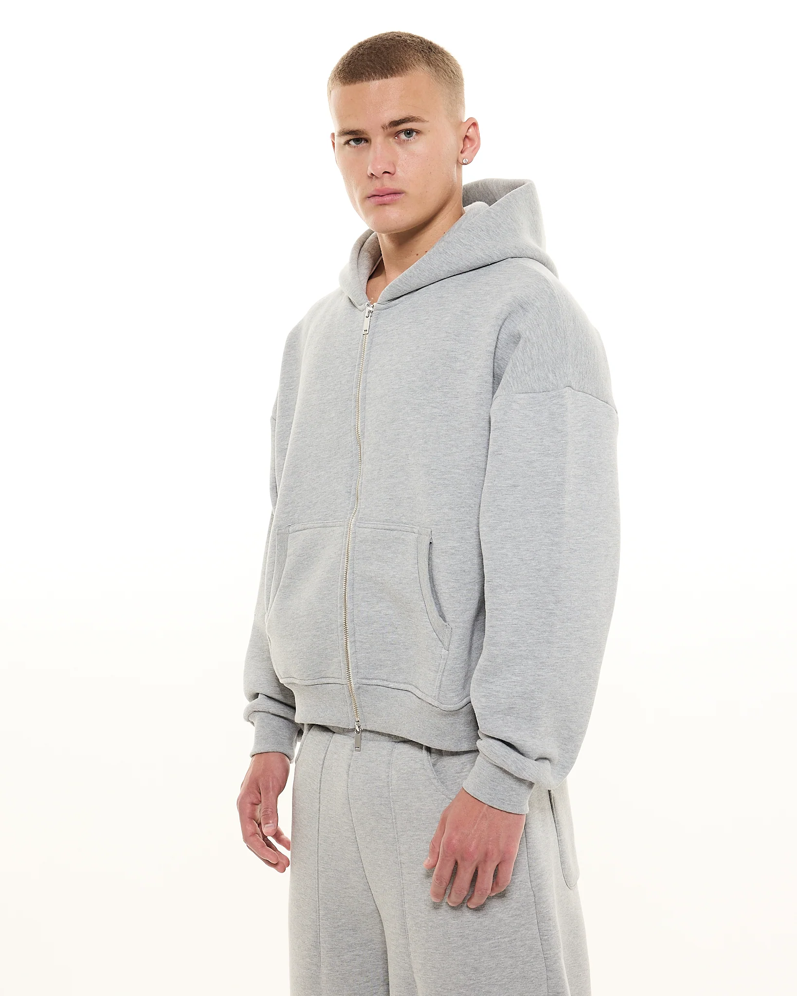 COZY ZIP UP - GREY - Image 4