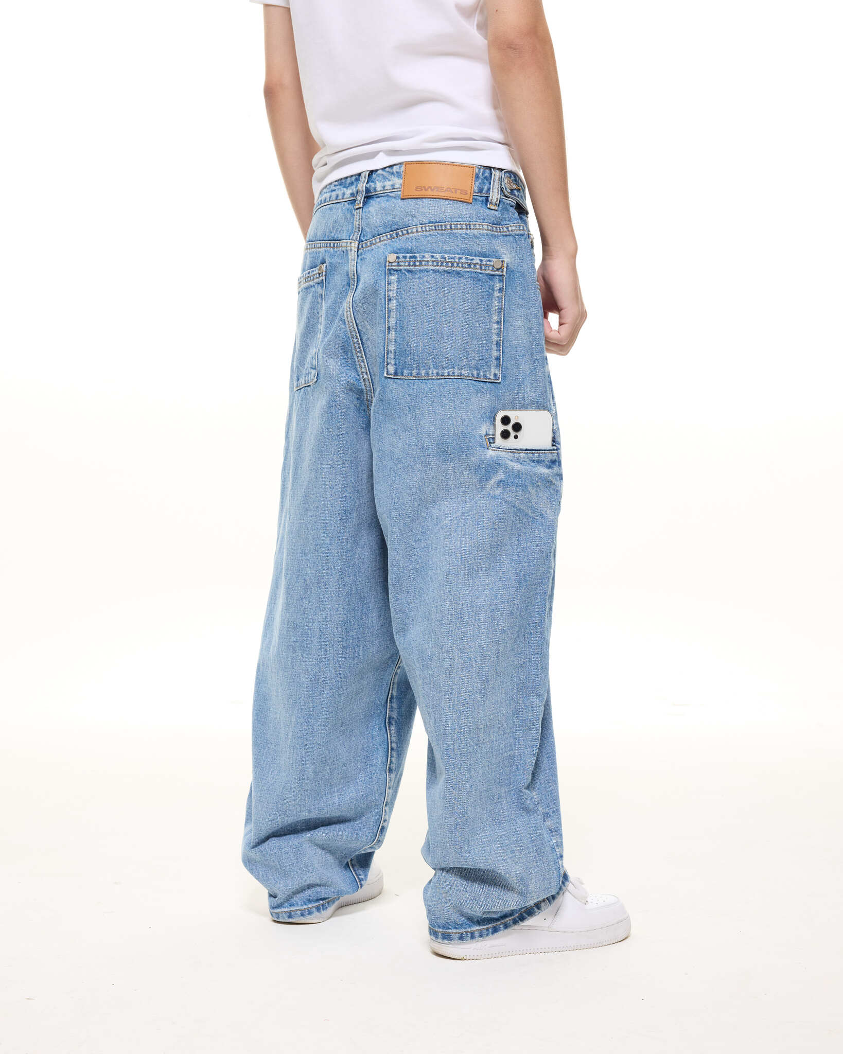 DENIM BAGGY JEANS - LIGHT BLUE - Image 4