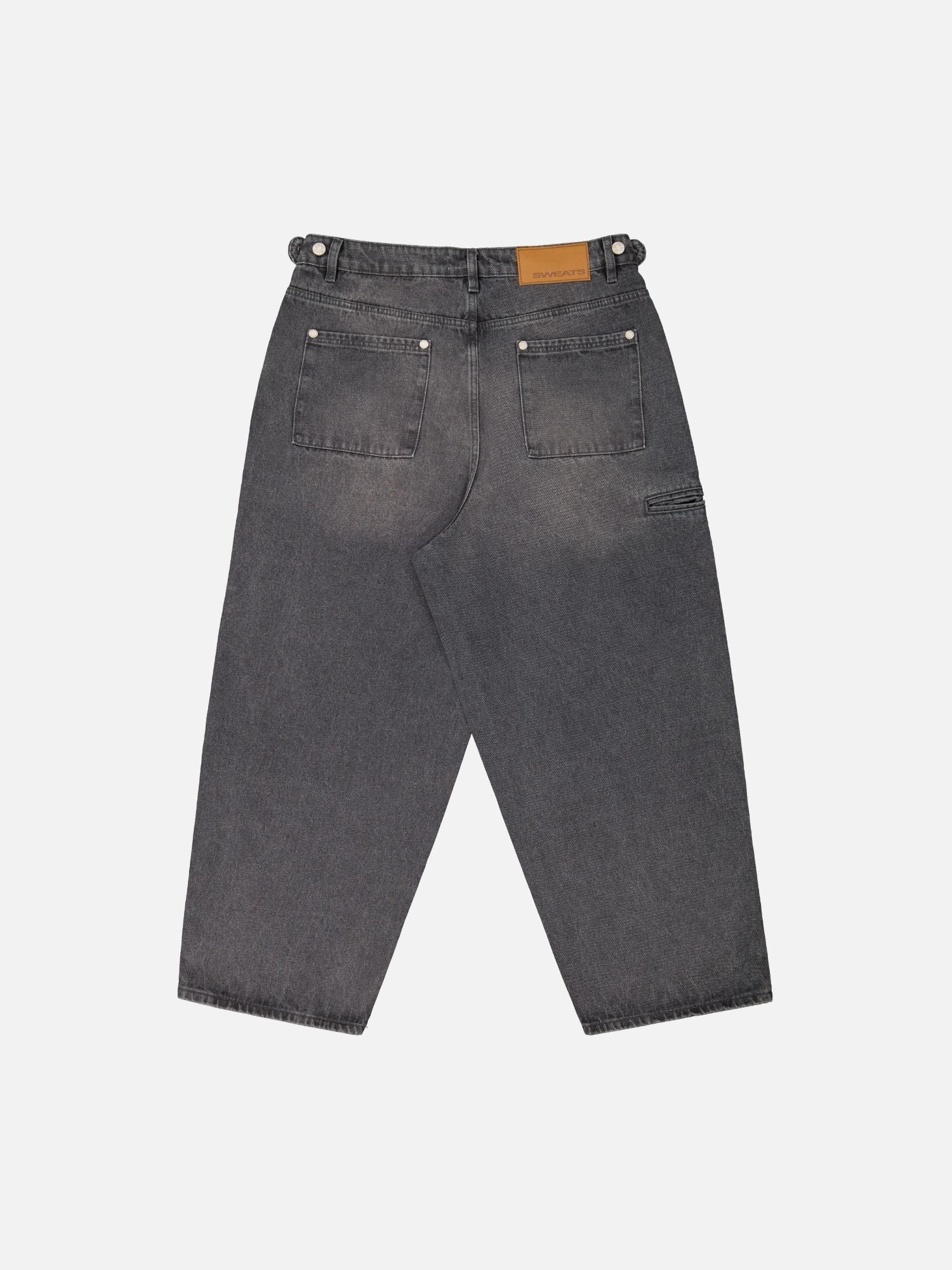 DENIM BAGGY JEANS - WASHED BLACK - Image 9