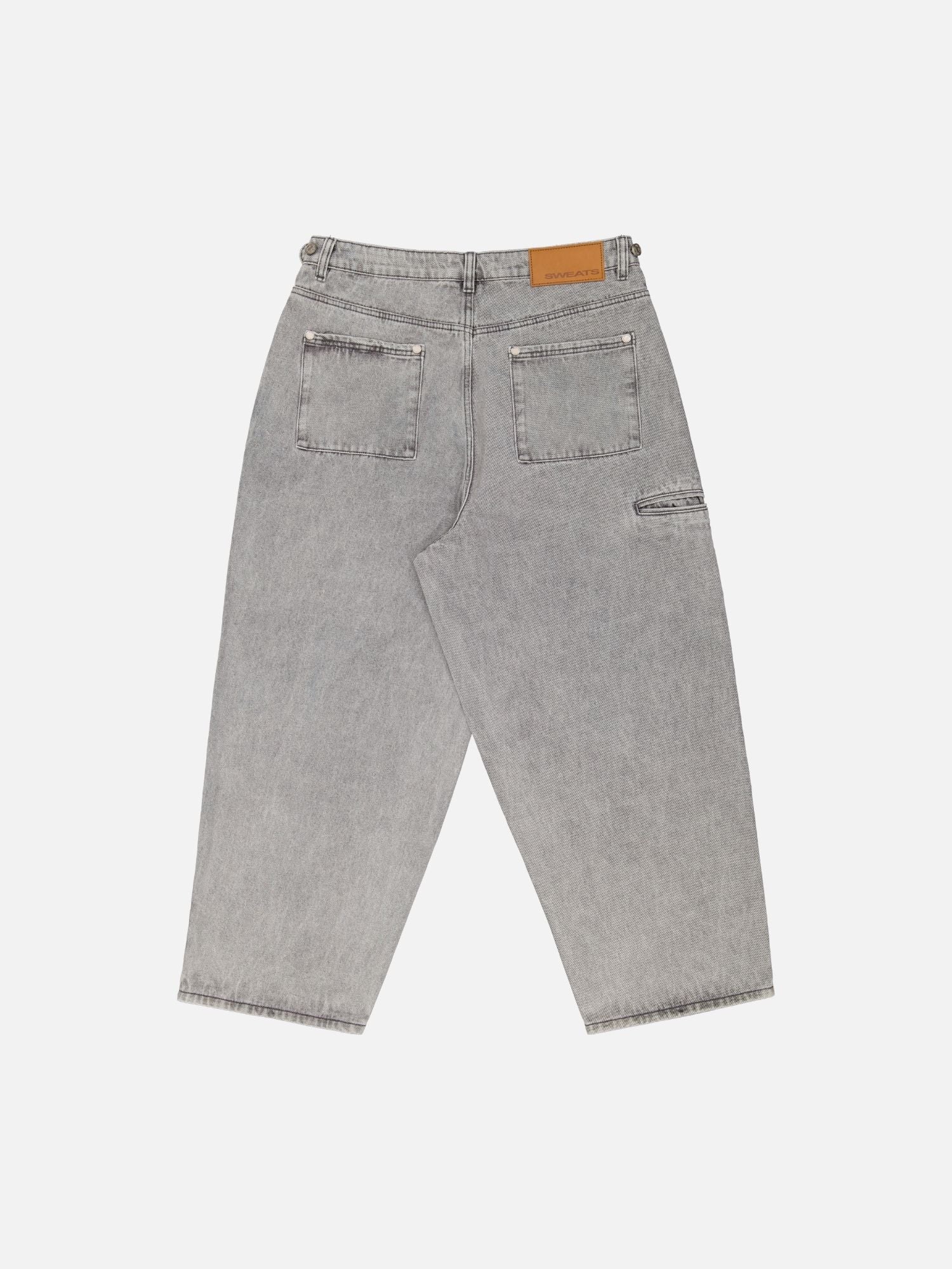 DENIM BAGGY JEANS - WASHED GREY - Image 9