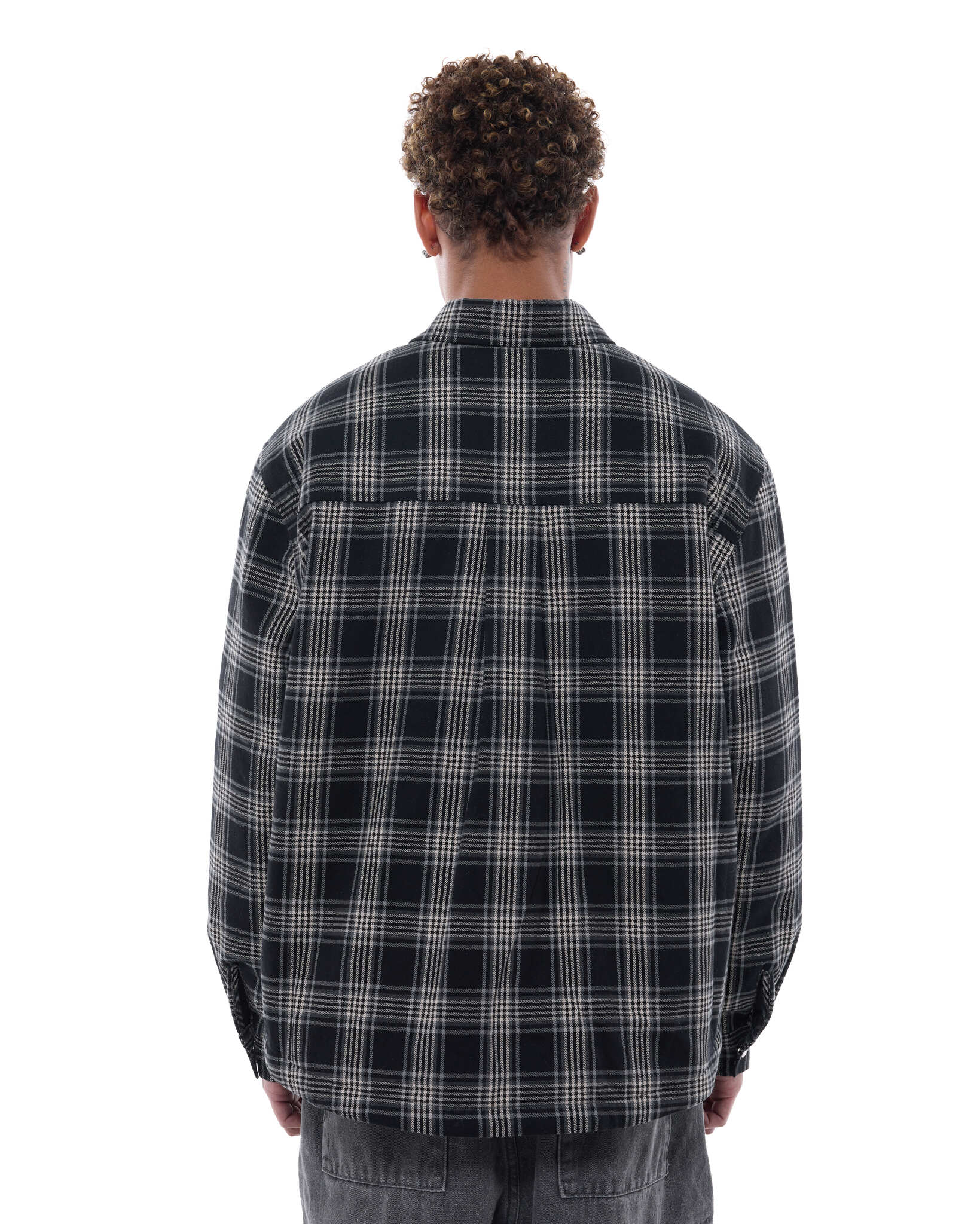 FLANNEL JACKET - BLACK - Image 6