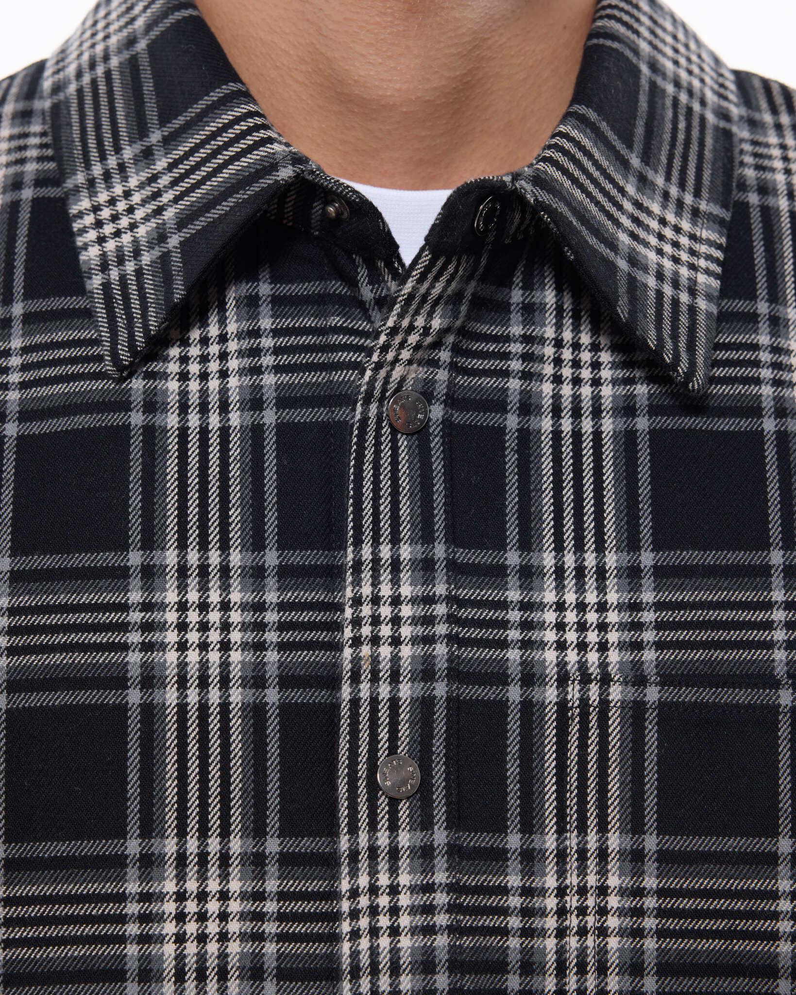 FLANNEL JACKET - BLACK - Image 7