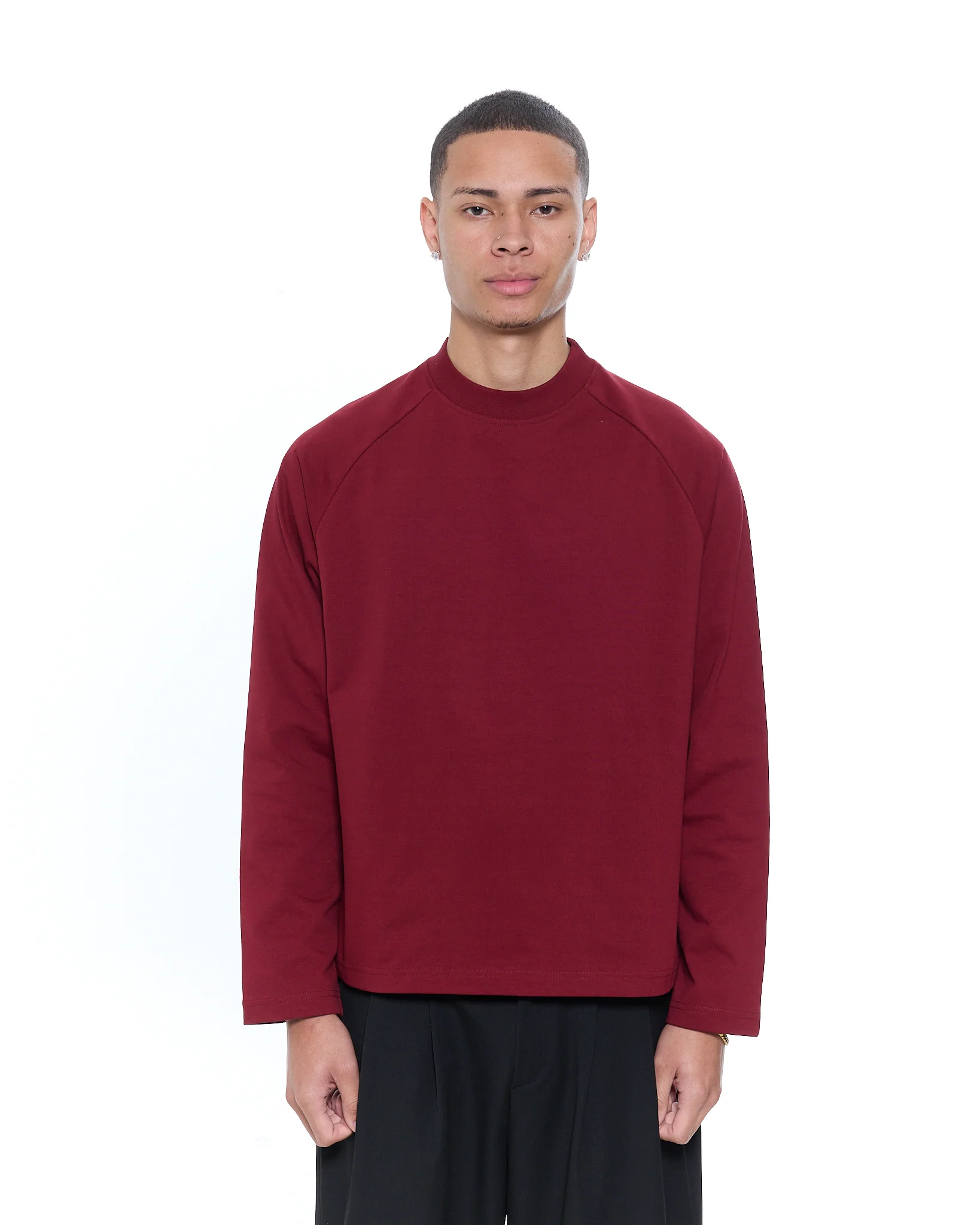 Long Sleeve T-Shirt - Burgundy - Image 2
