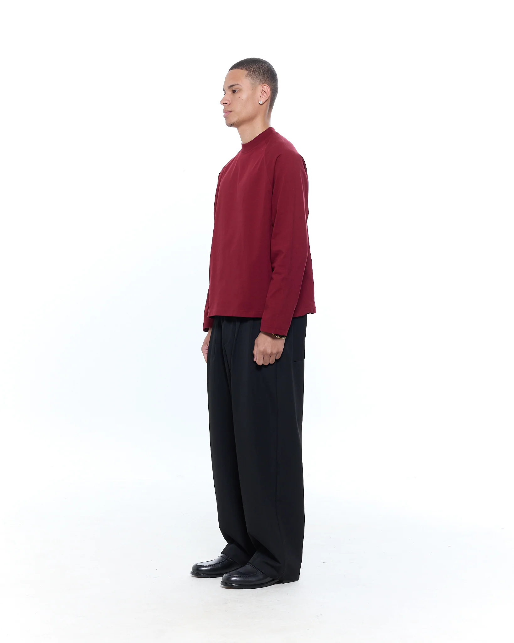 Long Sleeve T-Shirt - Burgundy - Image 4