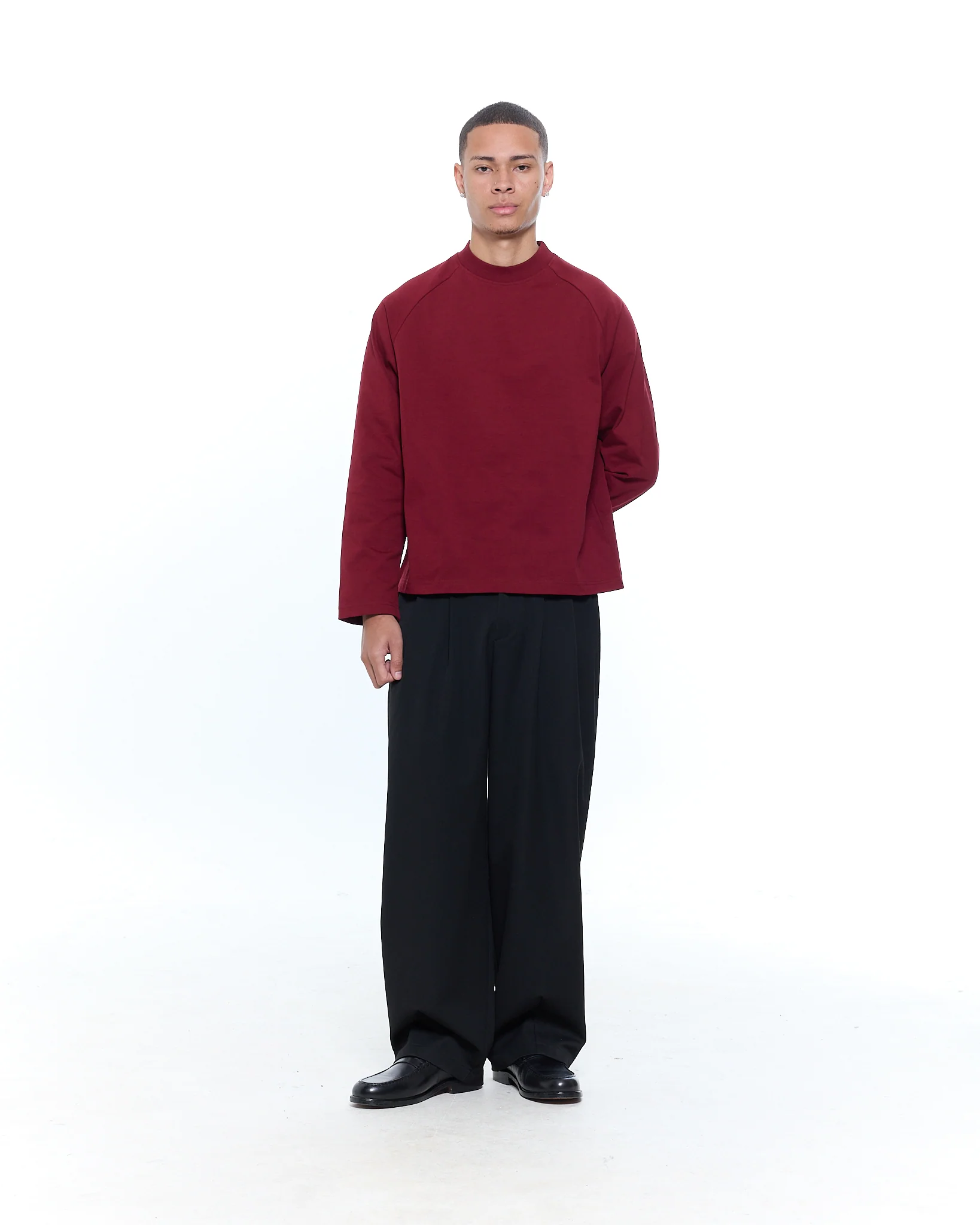 Long Sleeve T-Shirt - Burgundy - Image 5