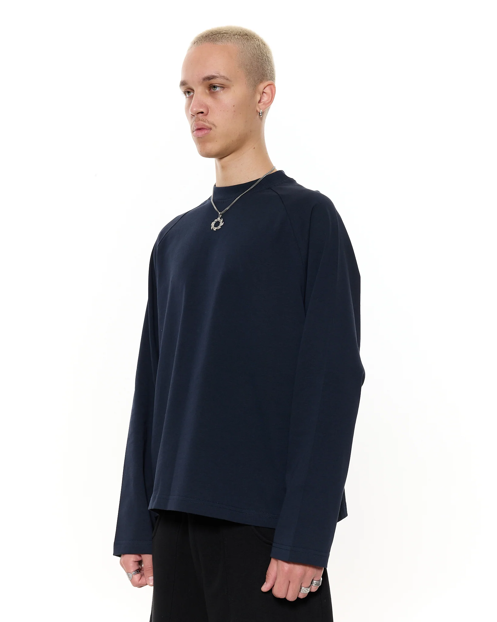 Long Sleeve T-Shirt - Navy - Image 3