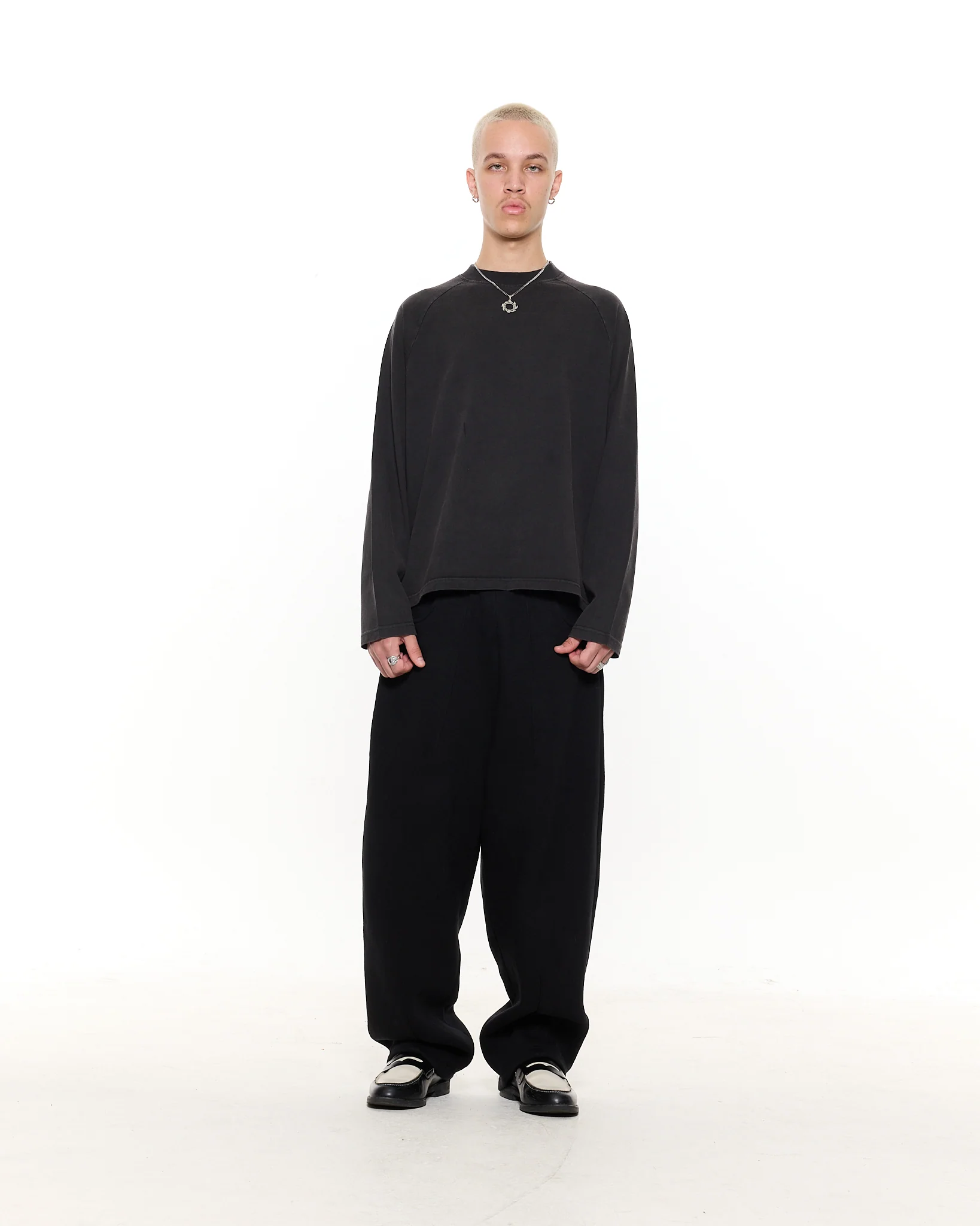 Long Sleeve T-Shirt - Washed Black - Image 3