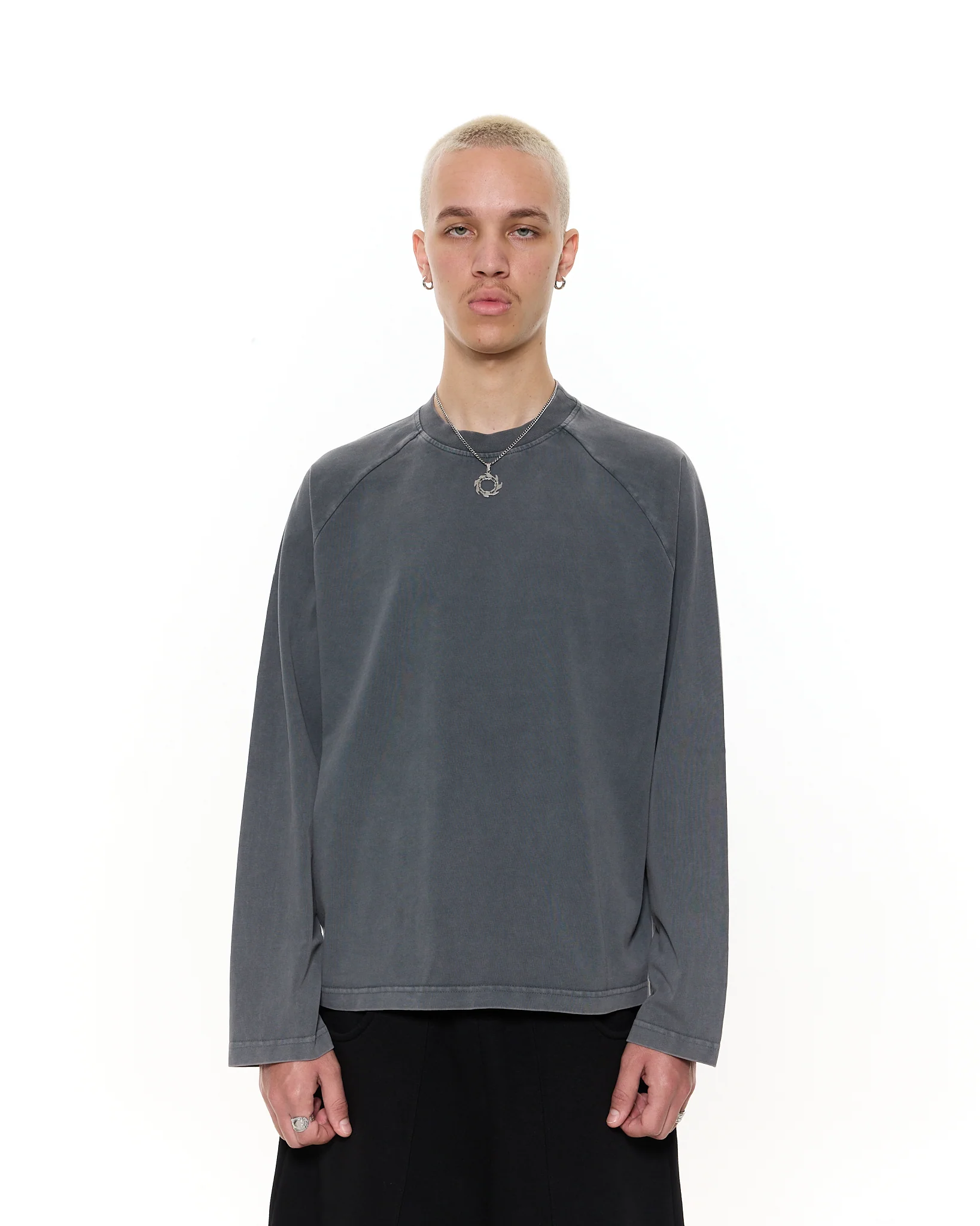 Long Sleeve T-Shirt - Washed Grey - Image 2