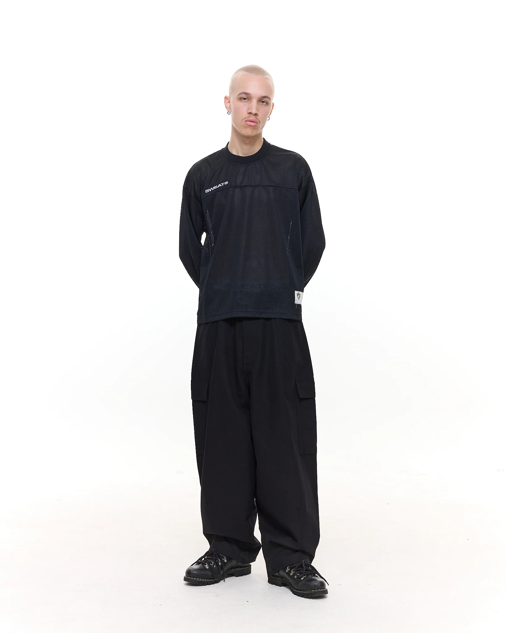 MESH LS T-SHIRT - BLACK - Image 10