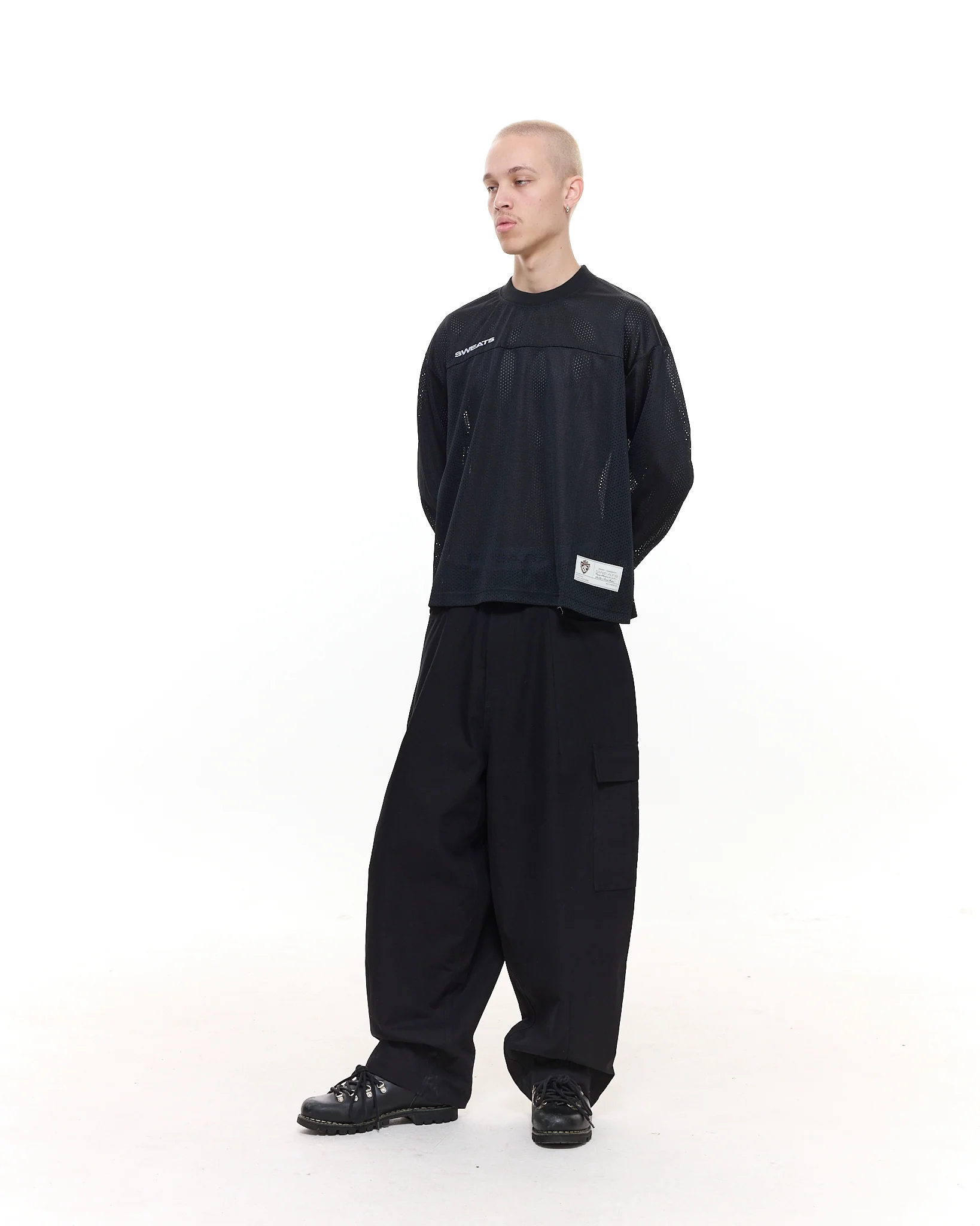 MESH LS T-SHIRT - BLACK - Image 11