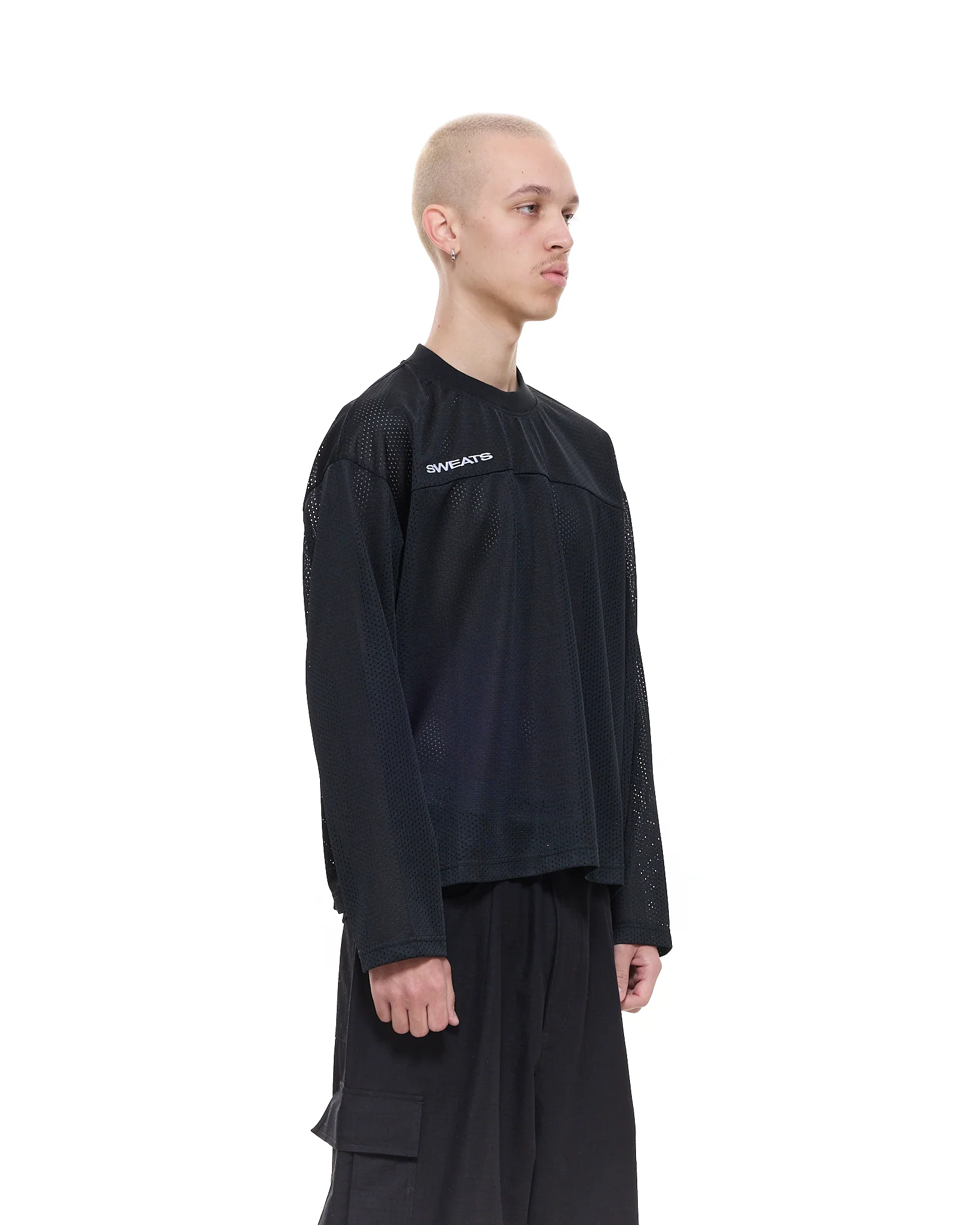 MESH LS T-SHIRT - BLACK - Image 12