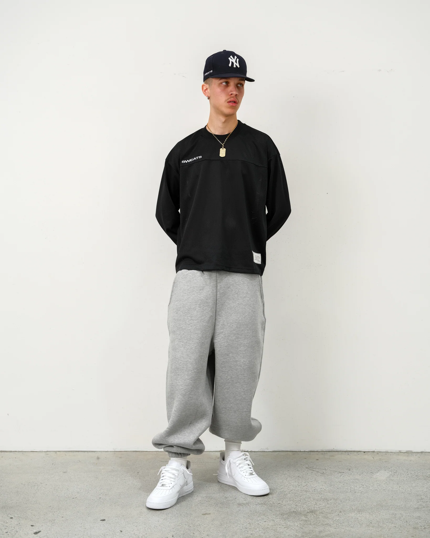 MESH LS T-SHIRT - BLACK - Image 7
