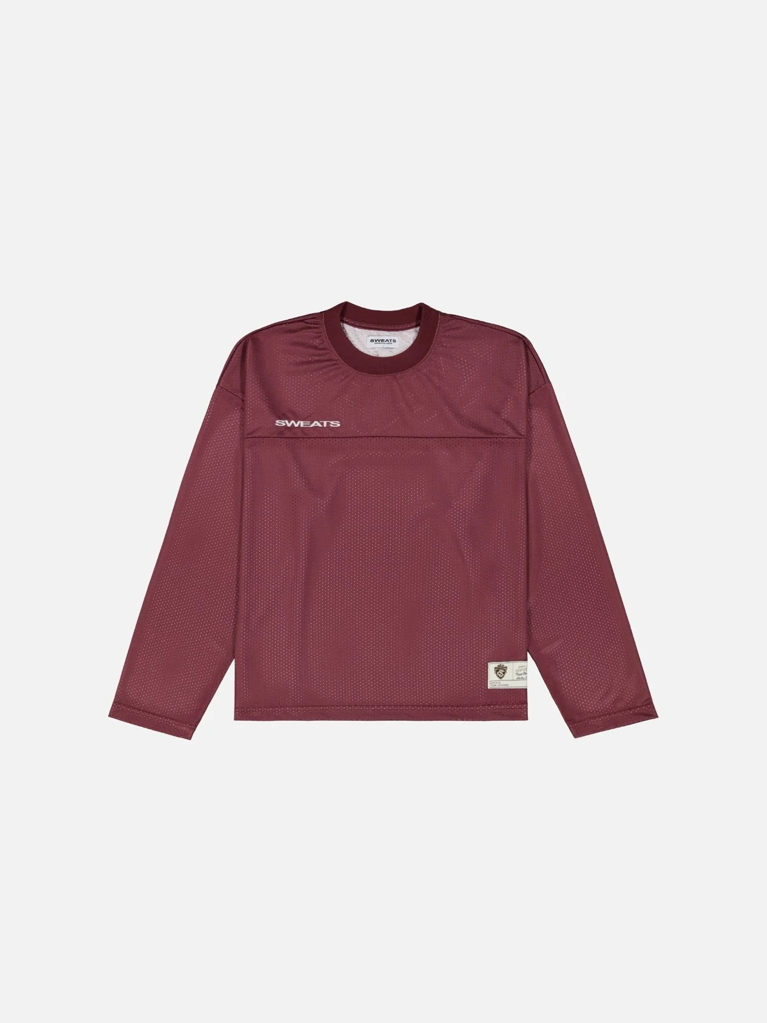MESH LS T-SHIRT - BURGUNDY