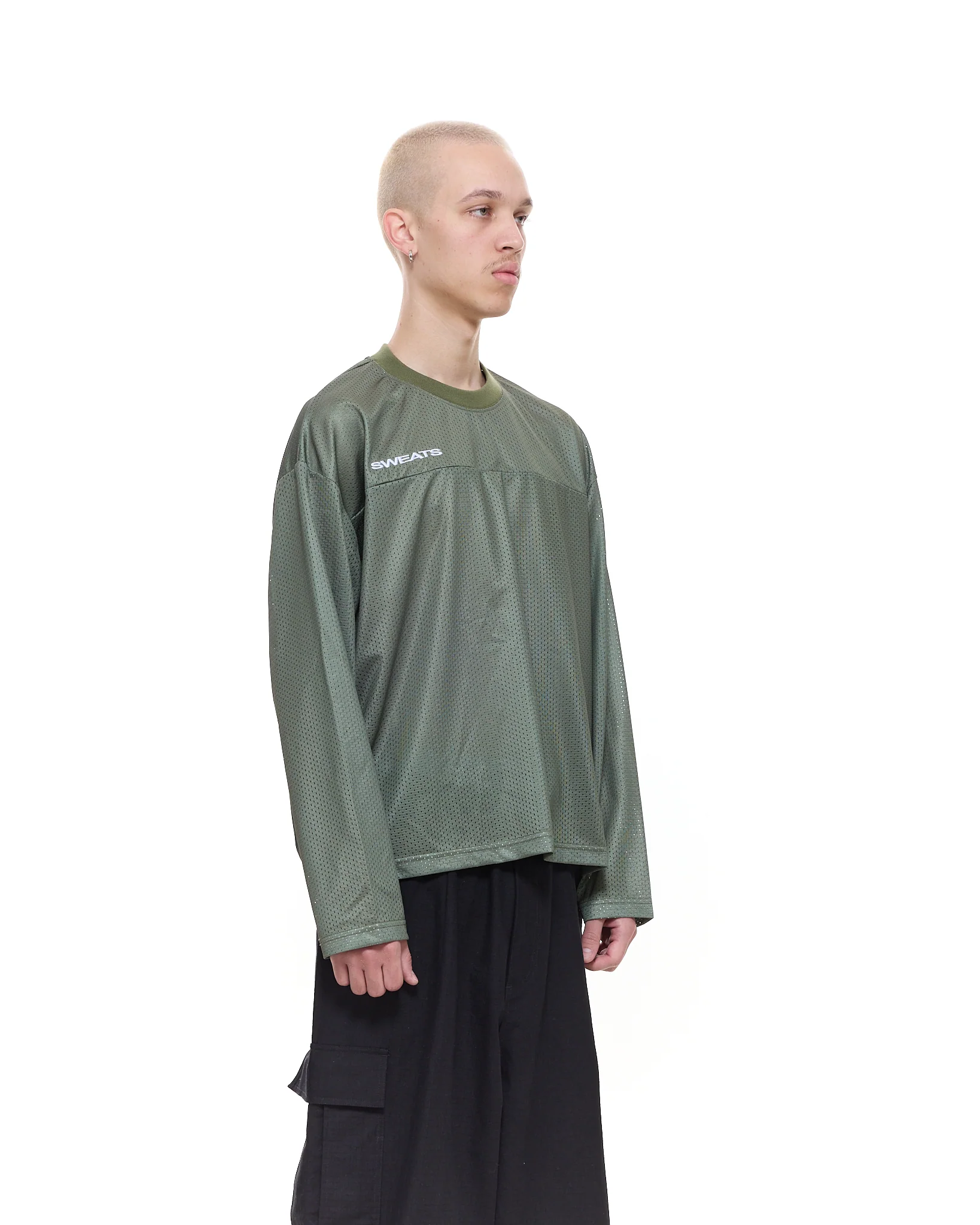 MESH LS T-SHIRT - SAGE - Image 4