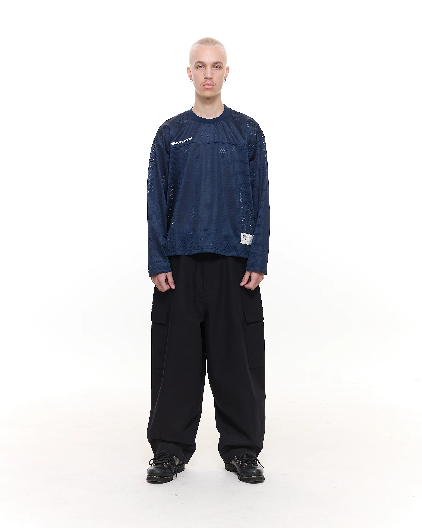 MESH LS T-SHIRT - NAVY - Image 3