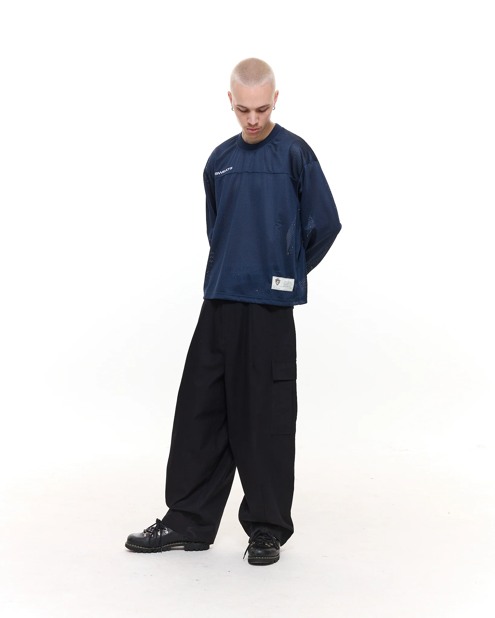 MESH LS T-SHIRT - NAVY - Image 8