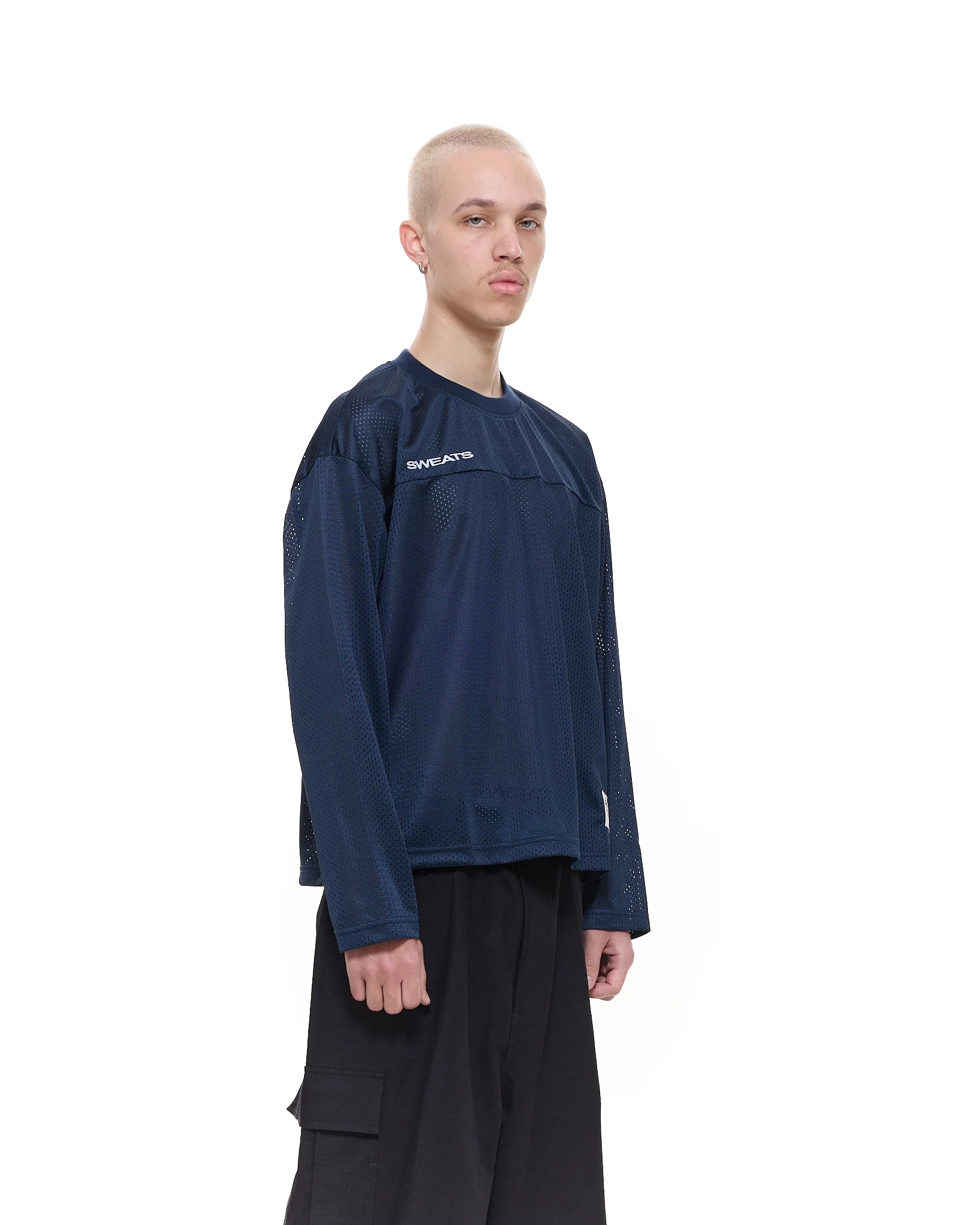 MESH LS T-SHIRT - NAVY - Image 9