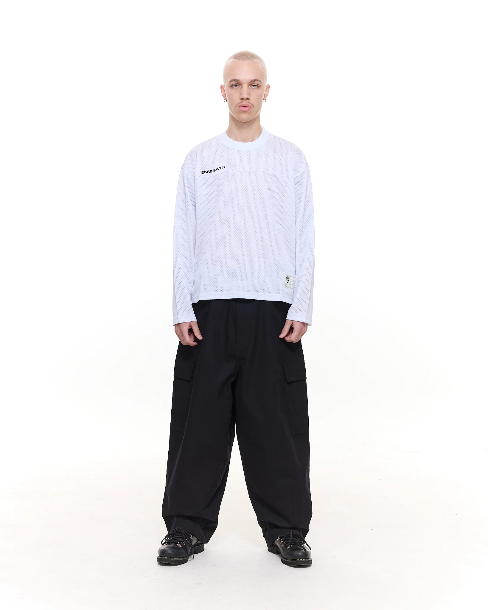 MESH LS T-SHIRT - WHITE - Image 3