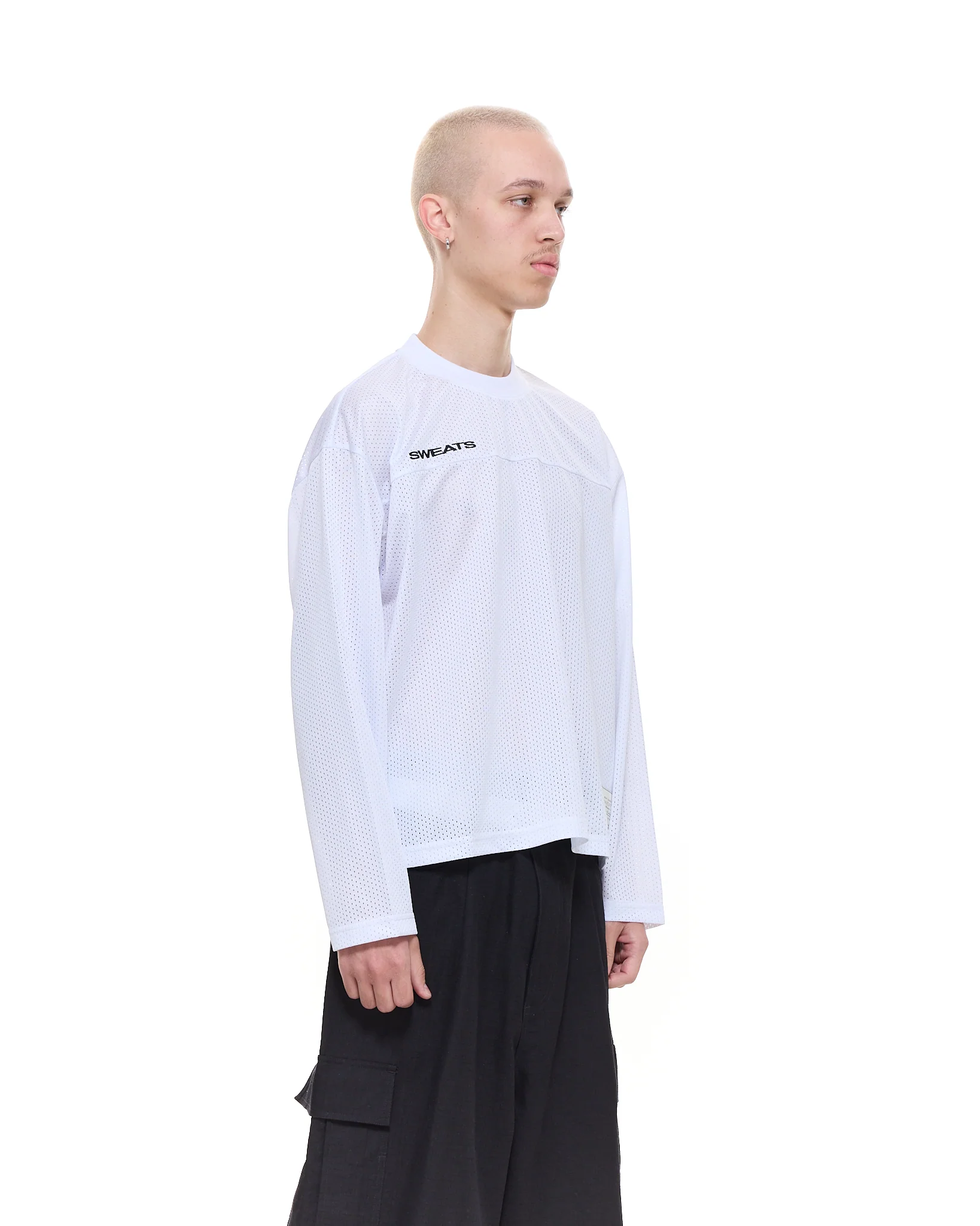 MESH LS T-SHIRT - WHITE - Image 8