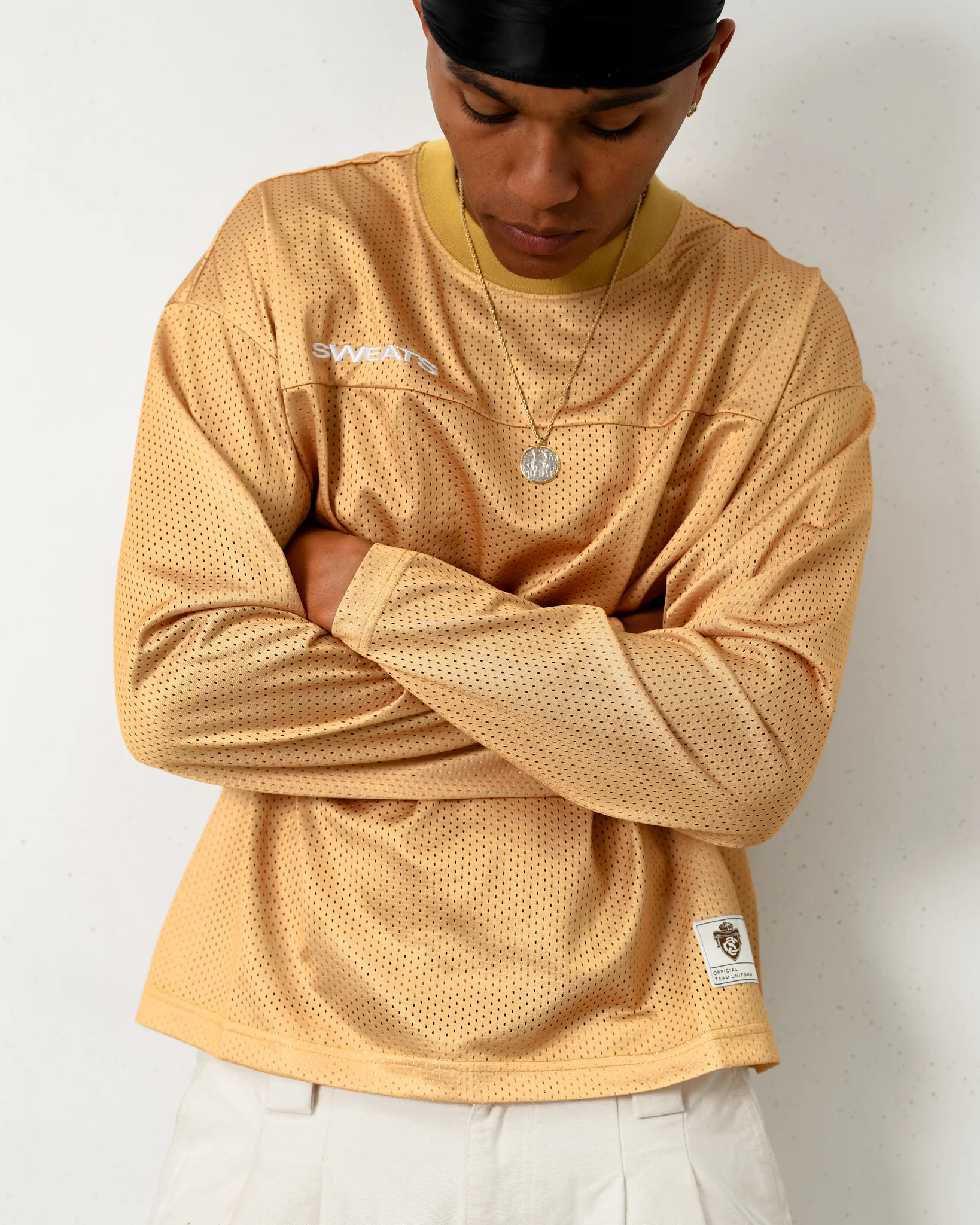 MESH LS T-SHIRT - MUSTARD - Image 4