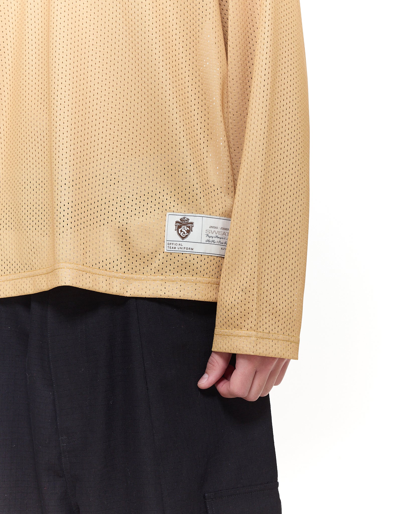 MESH LS T-SHIRT - MUSTARD - Image 8