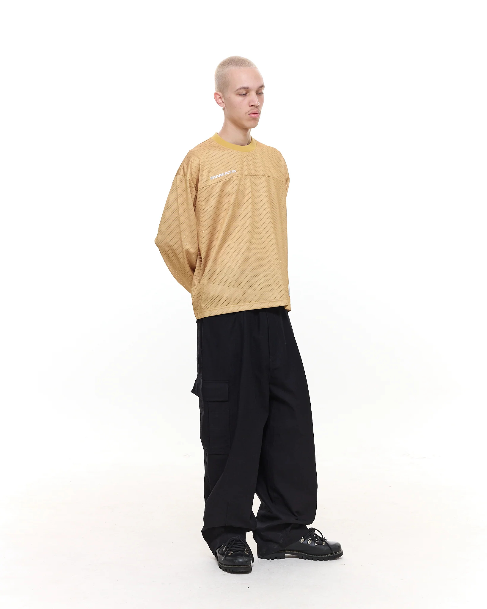 MESH LS T-SHIRT - MUSTARD - Image 9