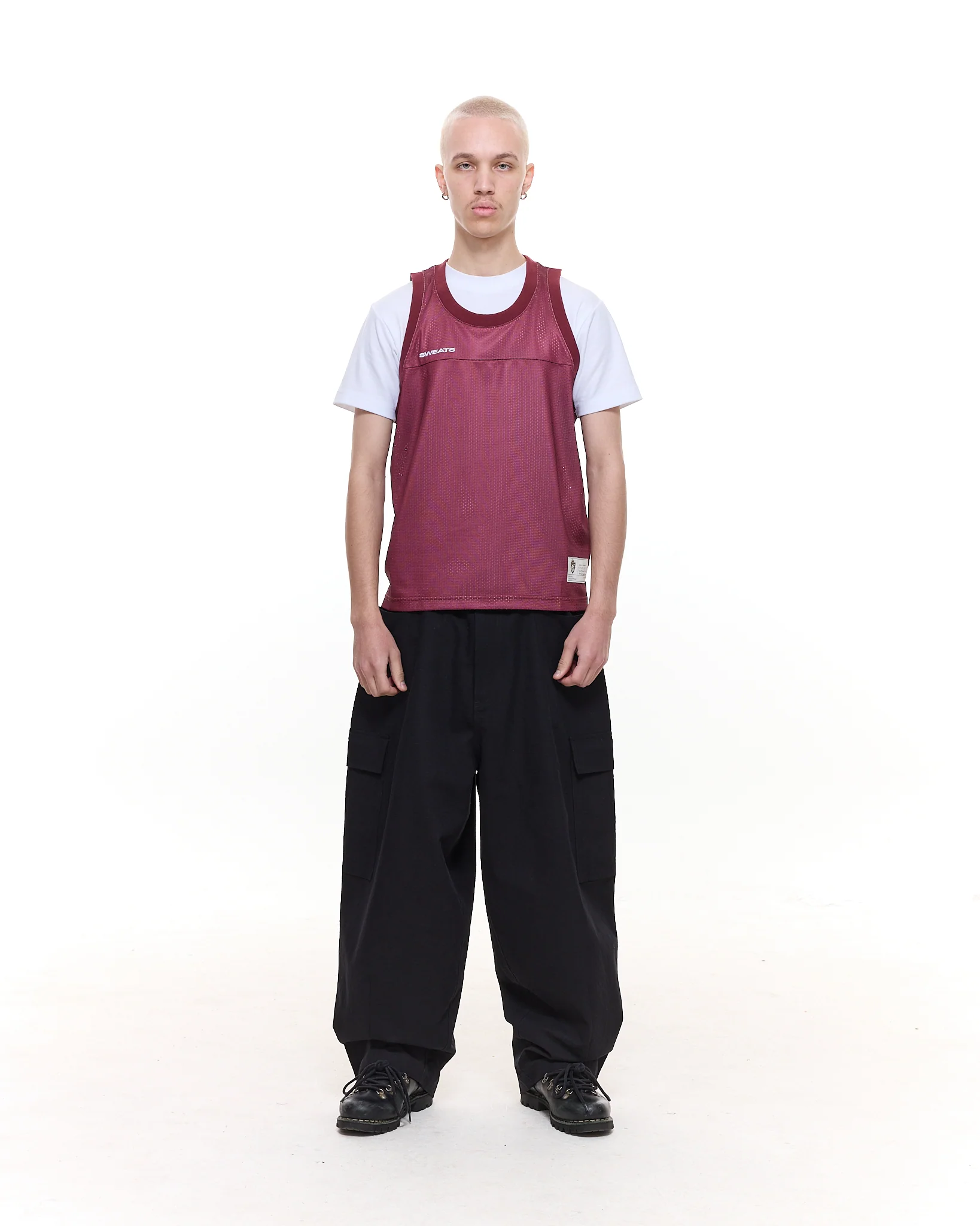 MESH SINGLET - BURGUNDY - Image 3