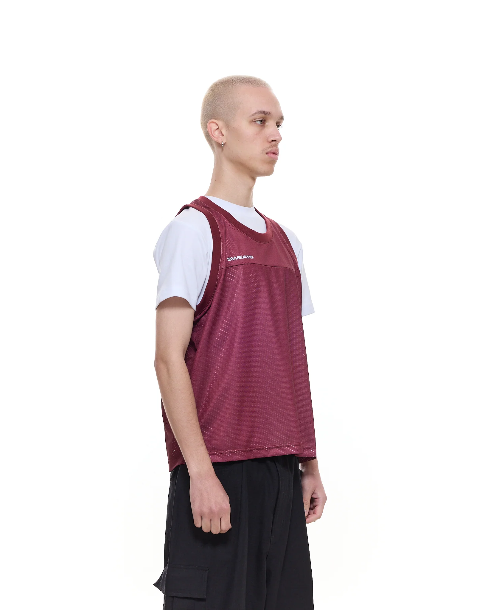 MESH SINGLET - BURGUNDY - Image 7