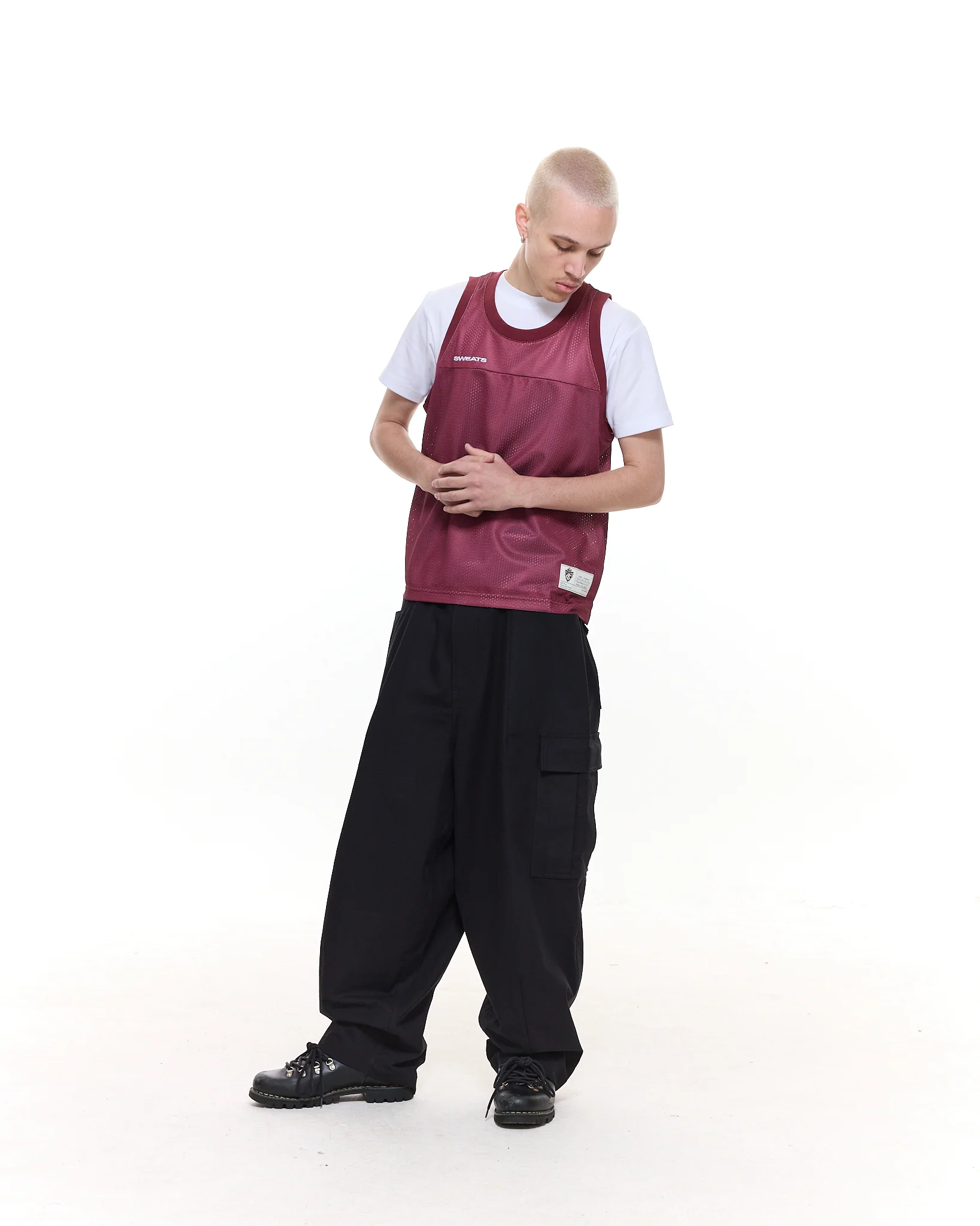 MESH SINGLET - BURGUNDY - Image 8