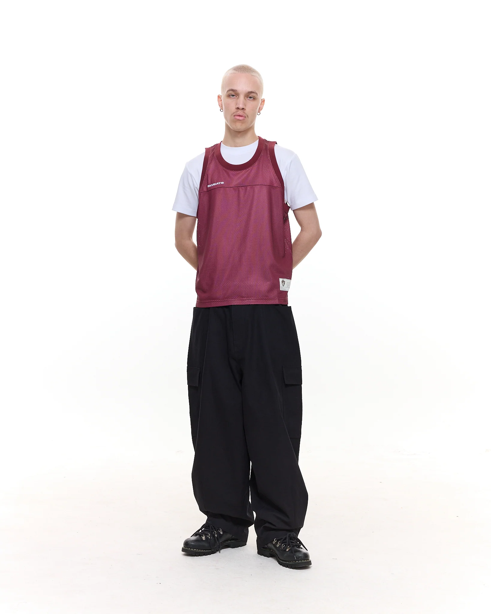 MESH SINGLET - BURGUNDY - Image 9