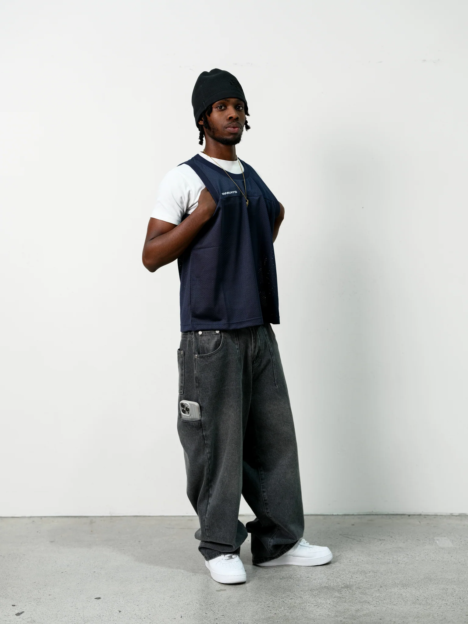 MESH SINGLET - NAVY - Image 5