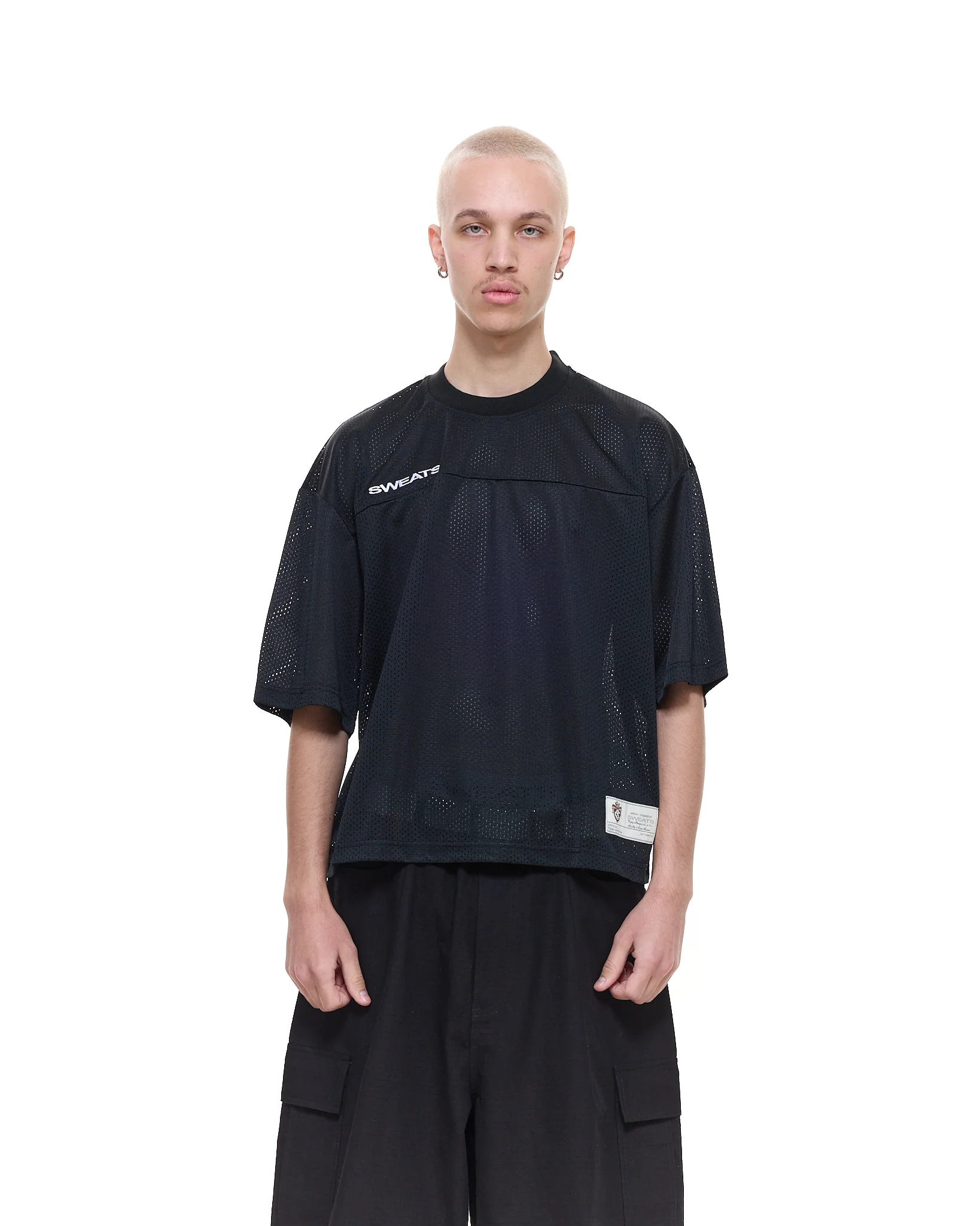 MESH SS T-SHIRT - BLACK - Image 2