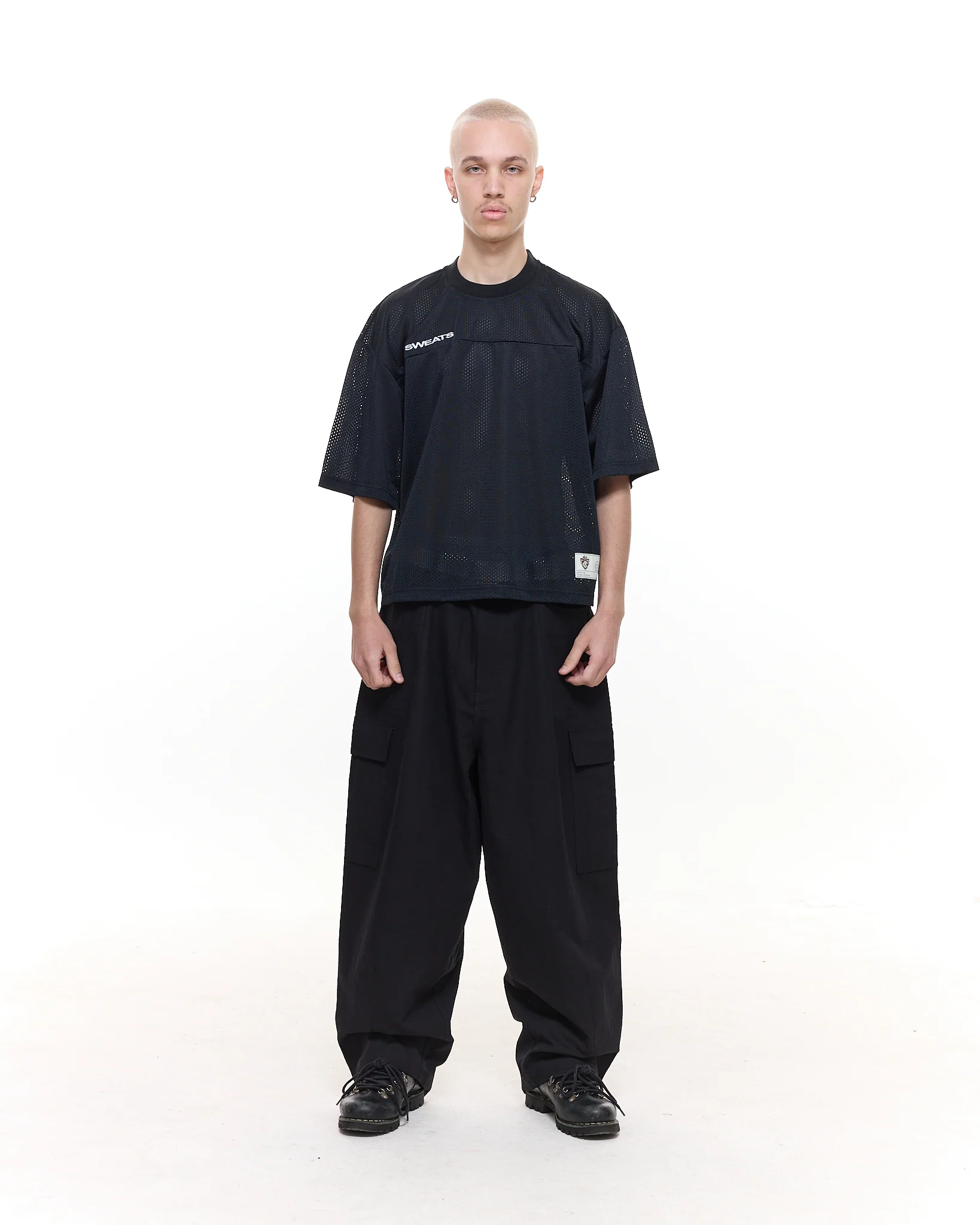 MESH SS T-SHIRT - BLACK - Image 3