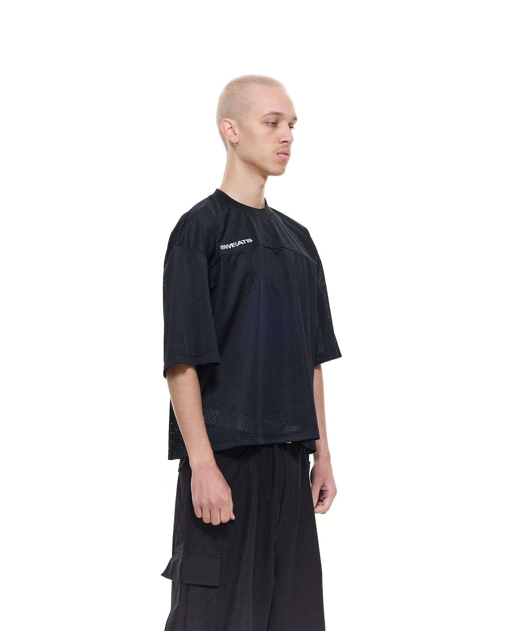 MESH SS T-SHIRT - BLACK - Image 4