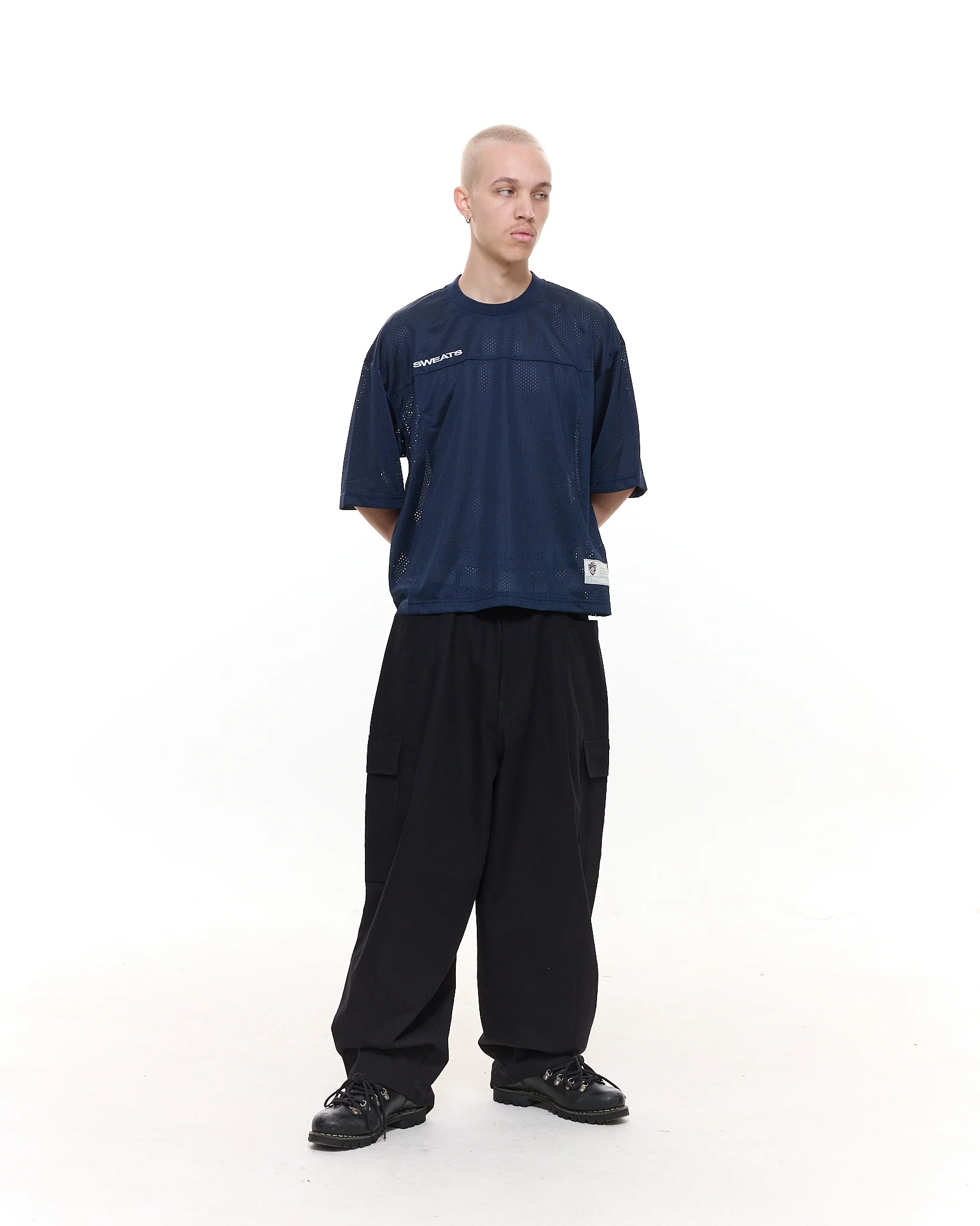 MESH SS T-SHIRT - NAVY - Image 5